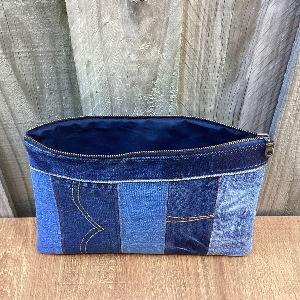 Handmade Upcycled Denim Pencil Case – Scraps