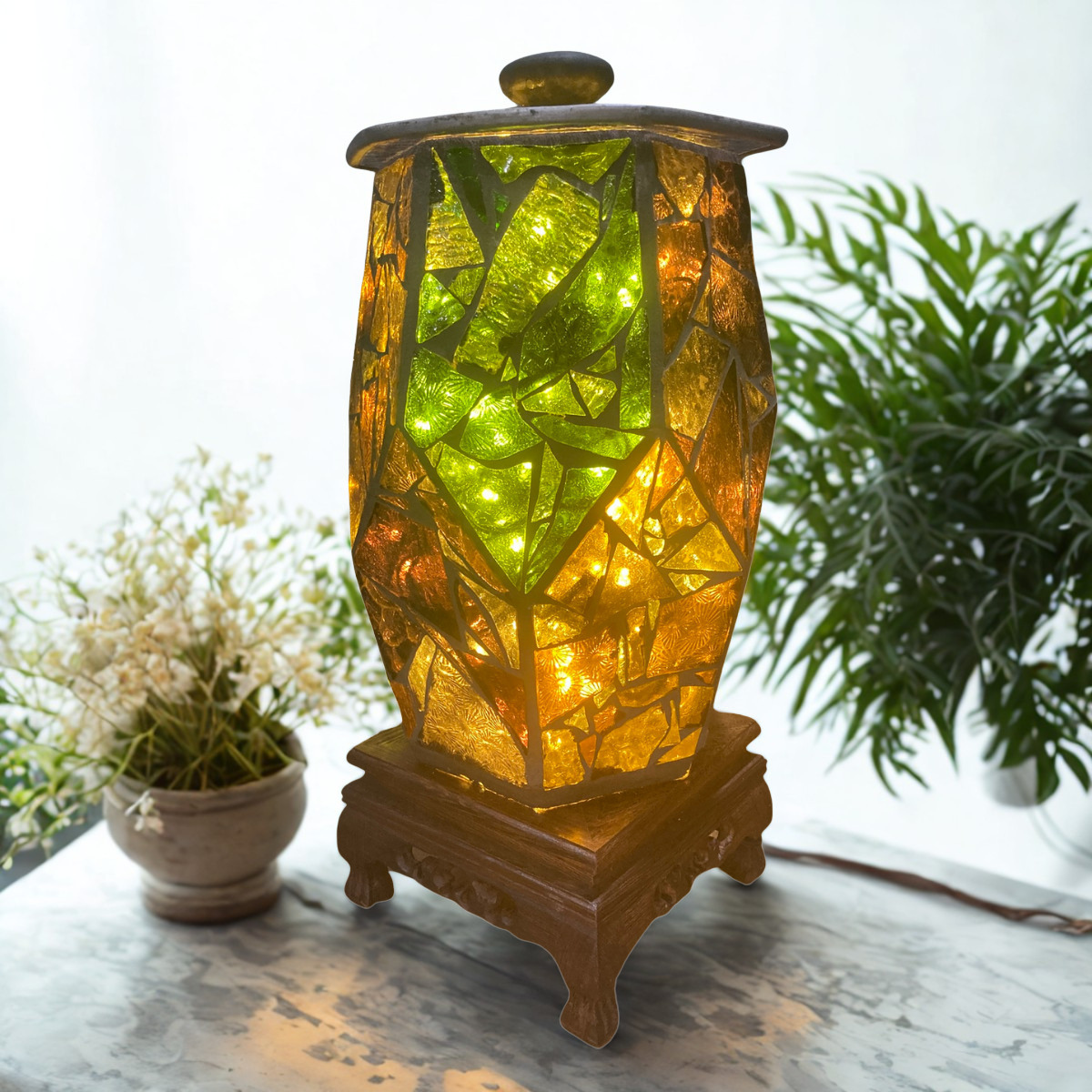 Handmade Glass Mosaic Lamp | Lantern
