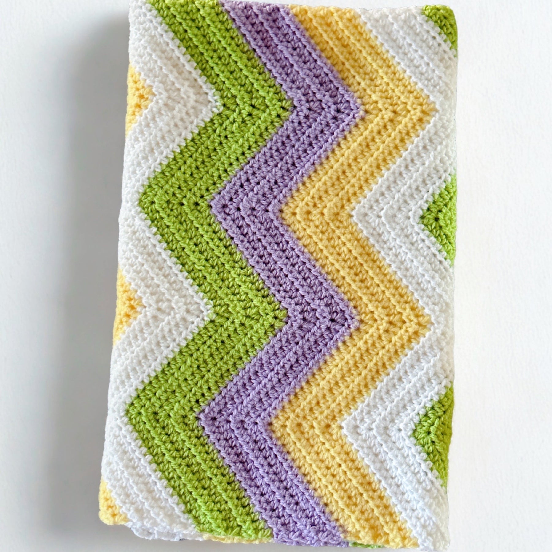 Luxury Handmade Crochet Baby Blanket | Soft Ripple Design Newborn Baby
