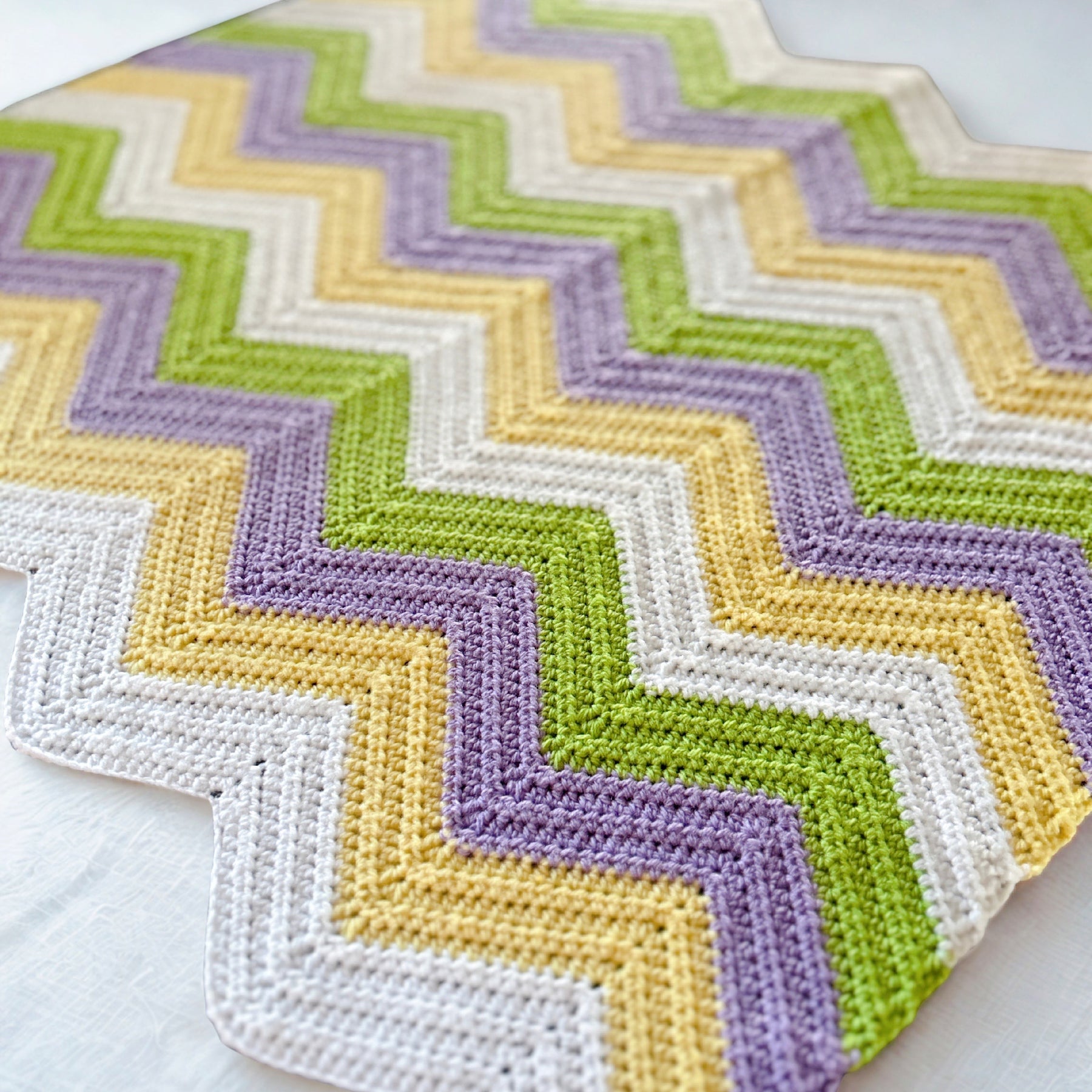 Luxury Handmade Crochet Baby Blanket | Soft Ripple Design Newborn Baby