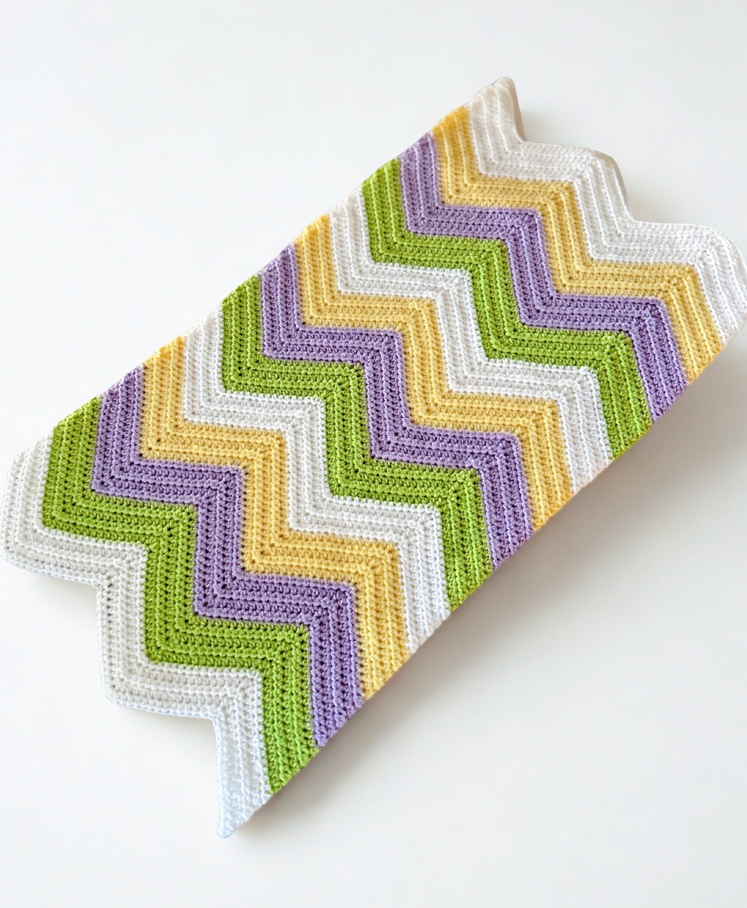 Luxury Handmade Crochet Baby Blanket | Soft Ripple Design Newborn Baby