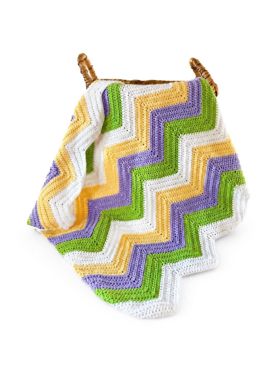 Luxury Handmade Crochet Baby Blanket | Soft Ripple Design Newborn Baby