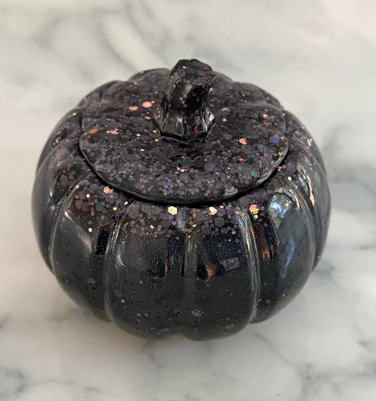 Handmade Pumpkin Resin Trinket Box