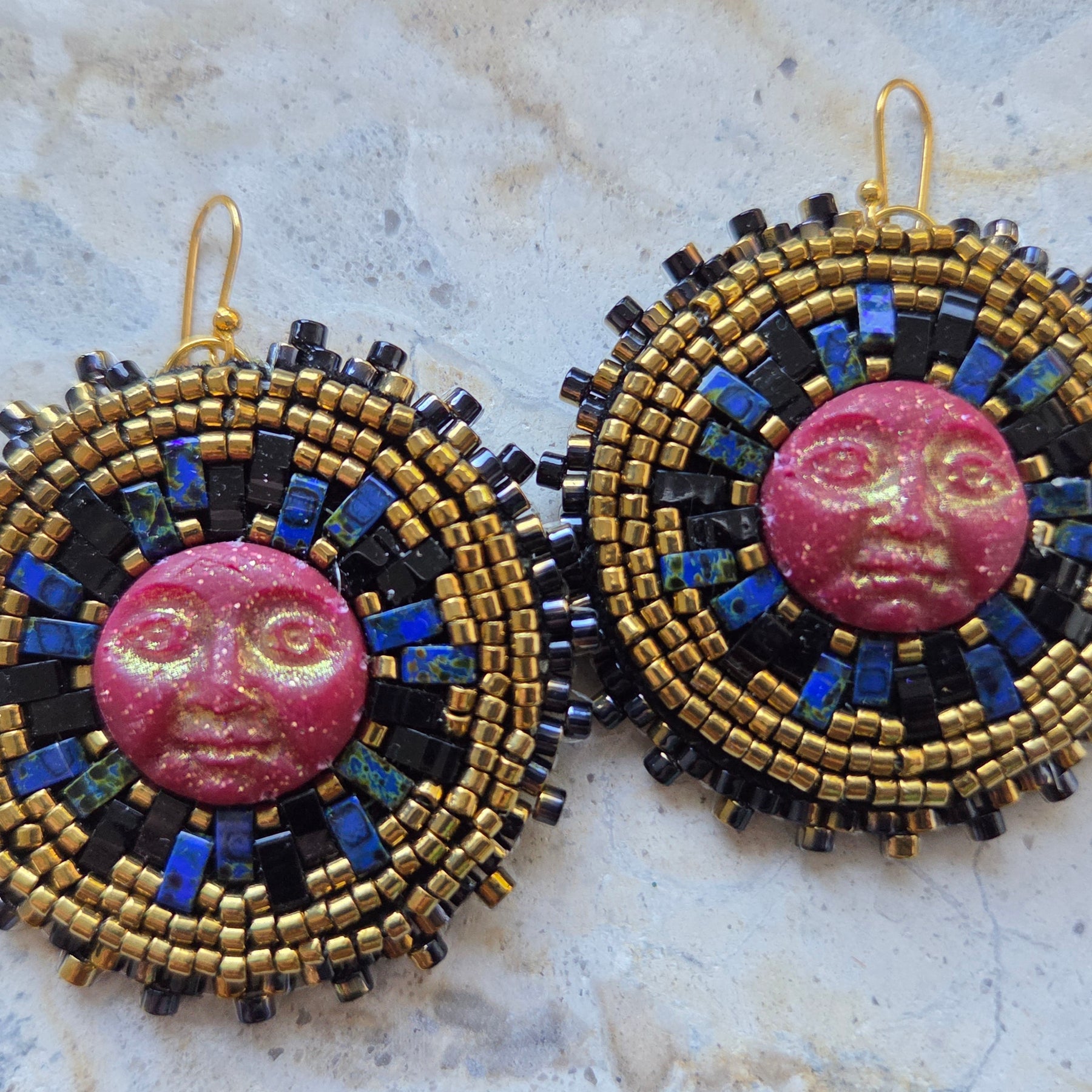 Beaded Sun Earrings
