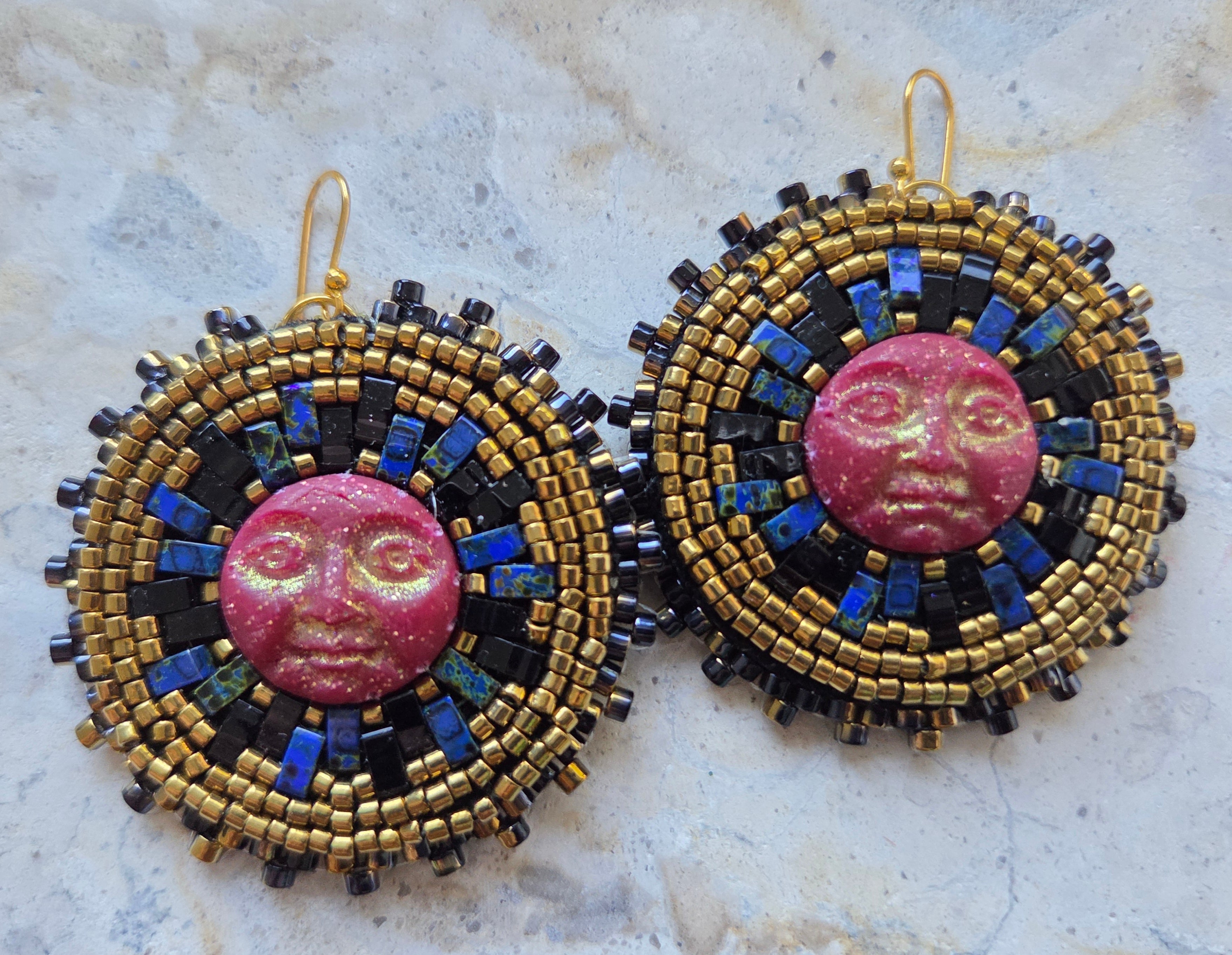 Beaded Sun Earrings