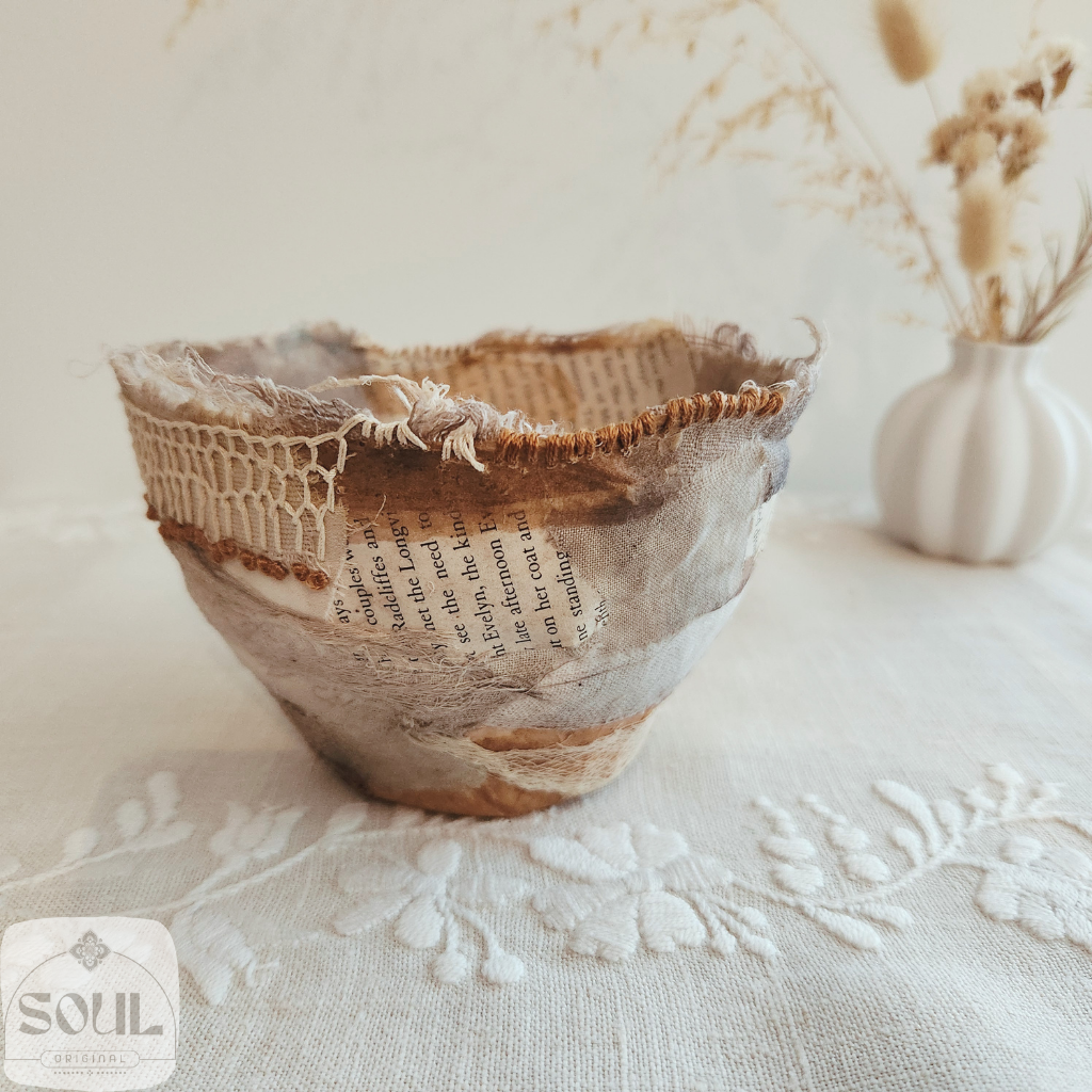 Textile Art Bowl – Natural & Earthy (2)