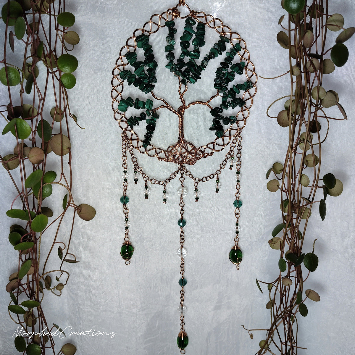 Celtic Tree of Life with Jade Chips