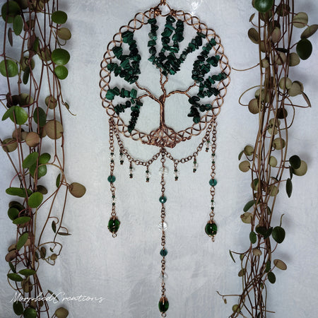 Celtic Tree of Life with Jade Chips