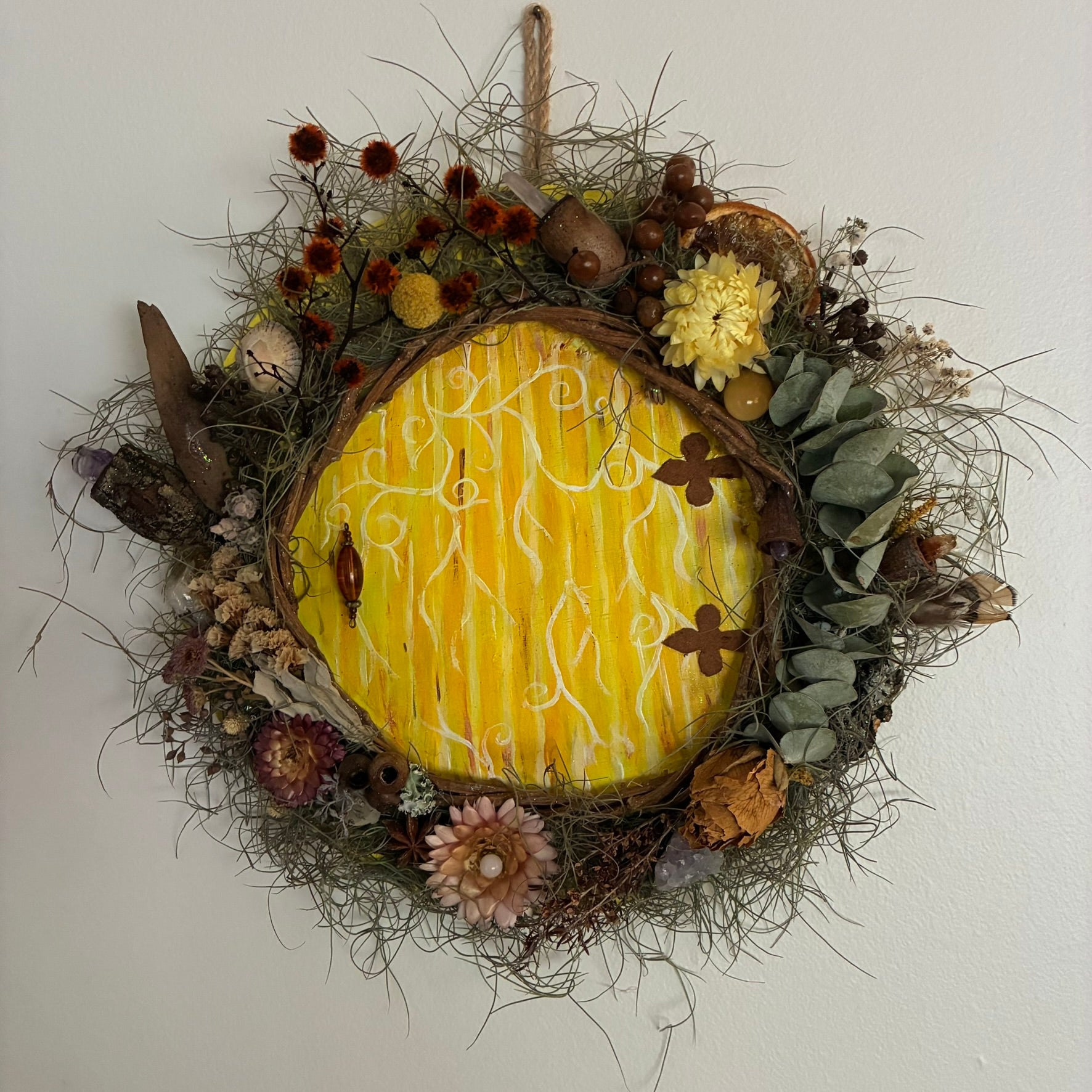 Wreath - Hobbit Faery Door (Yellow)