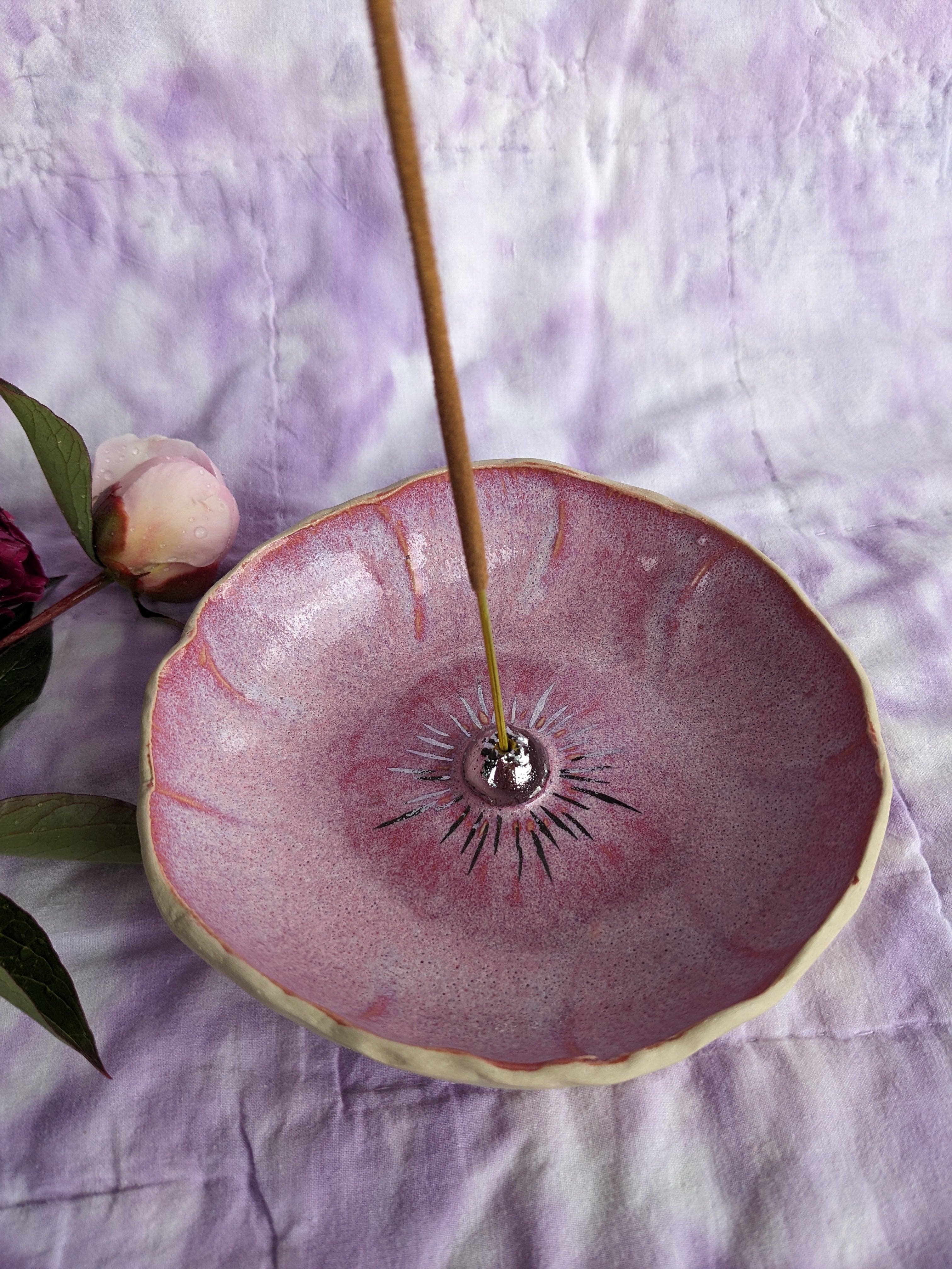 Ceramic Raspberry Insence Holder