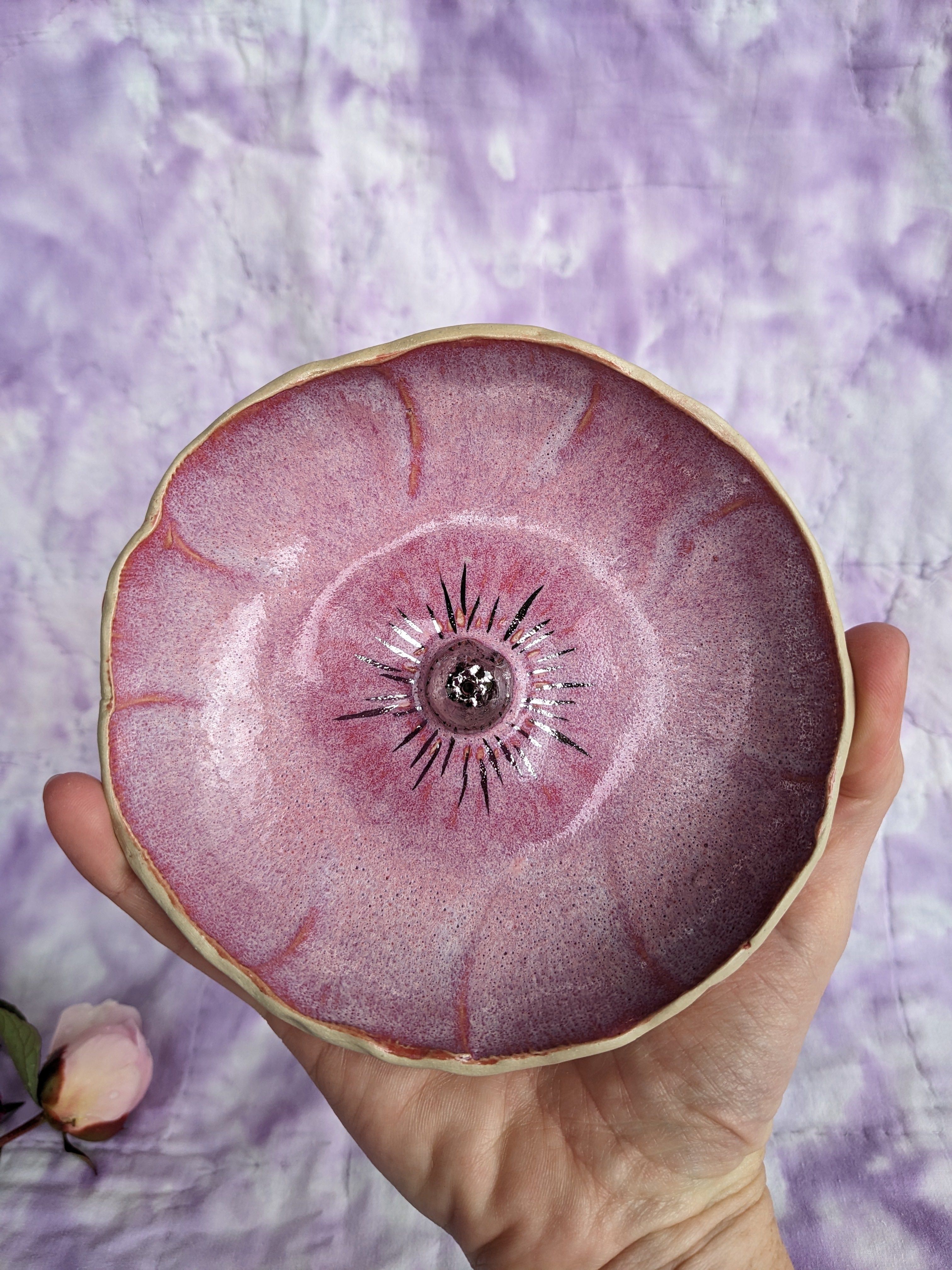 Ceramic Raspberry Insence Holder