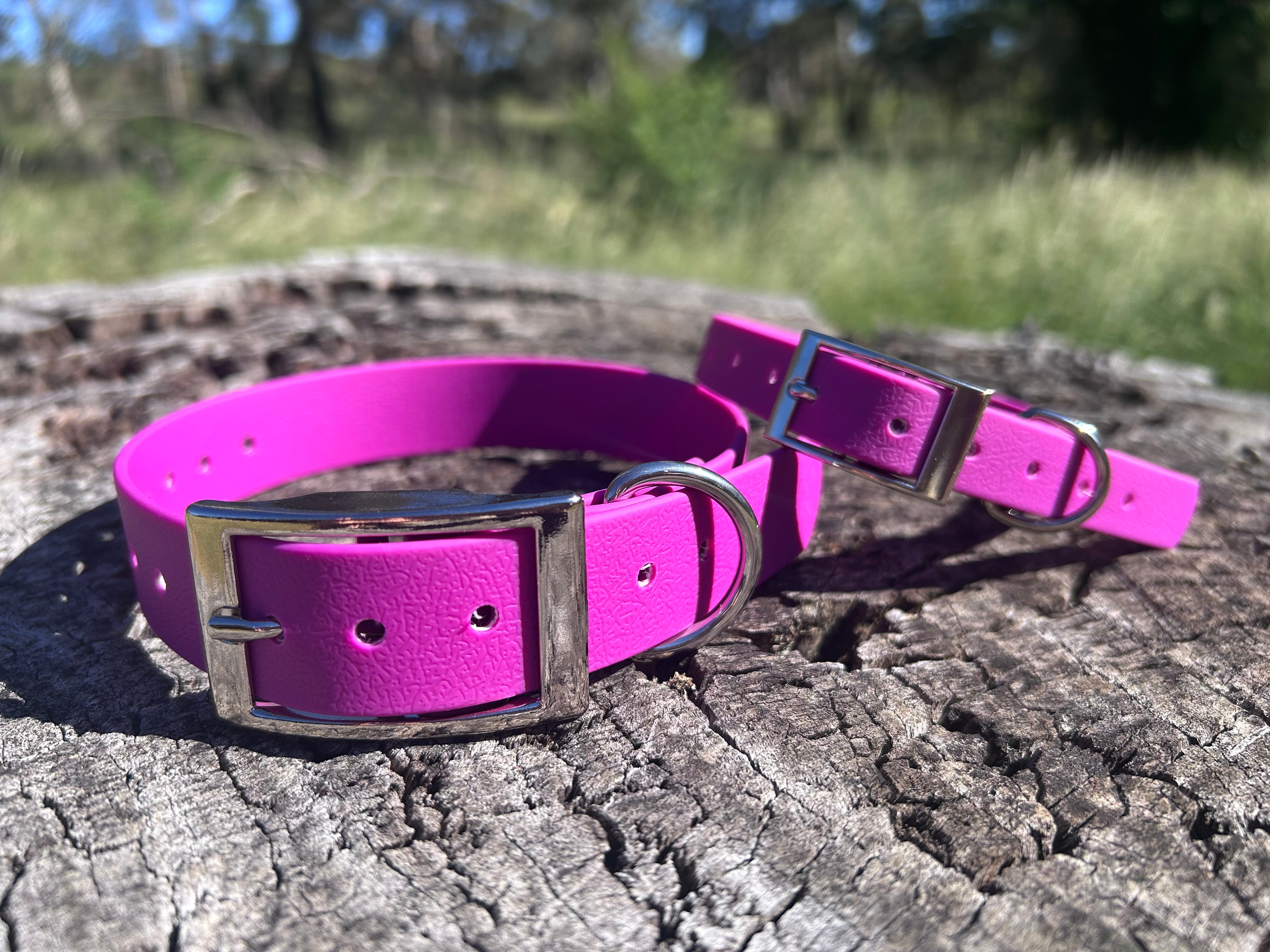 DOG PET COLLAR WATERPROOF BRIGHT STRONG