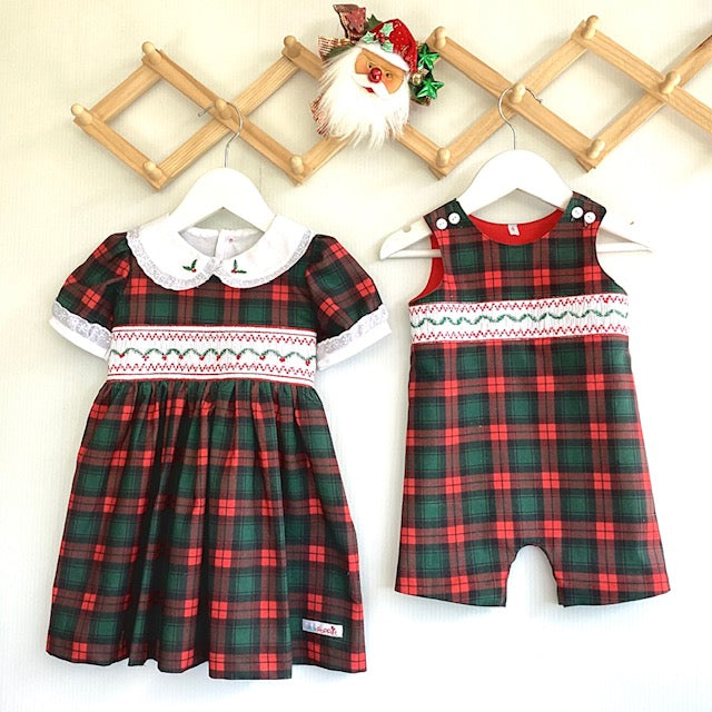 Vintage Smocked Christmas Dress