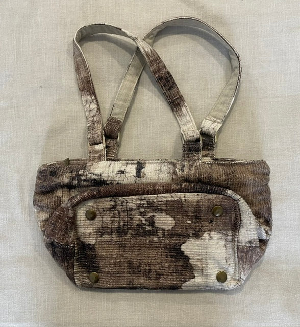 Small Bag with Tie-Dye Linen/Cotton