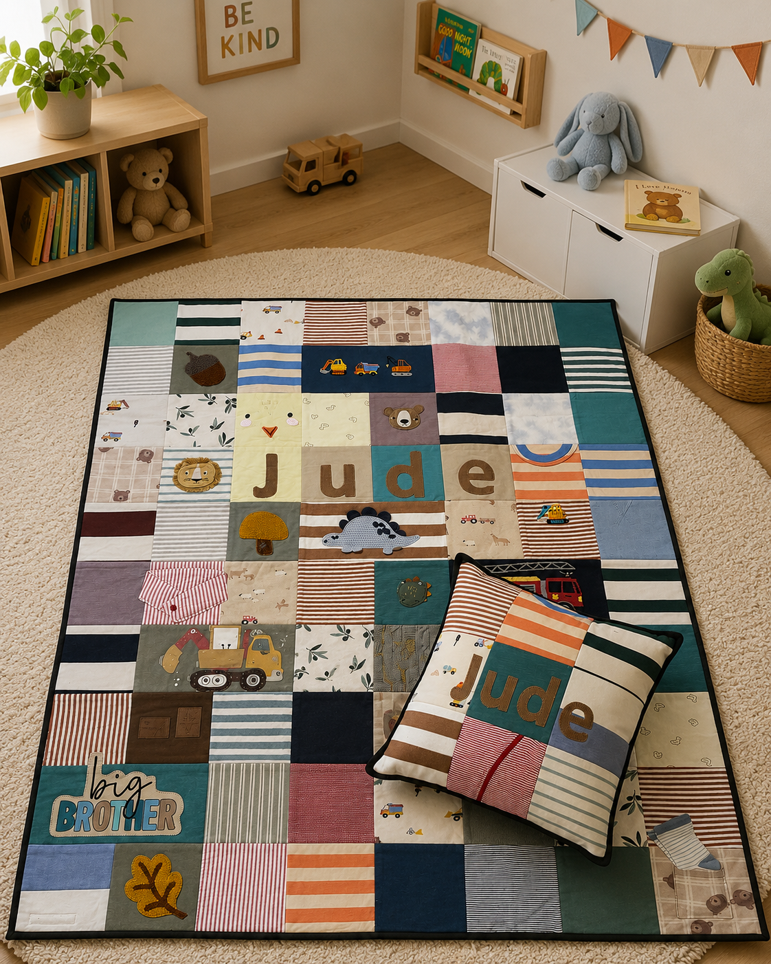 Custom Baby Clothes Memory Quilt – Personalised Keepsake Blanket