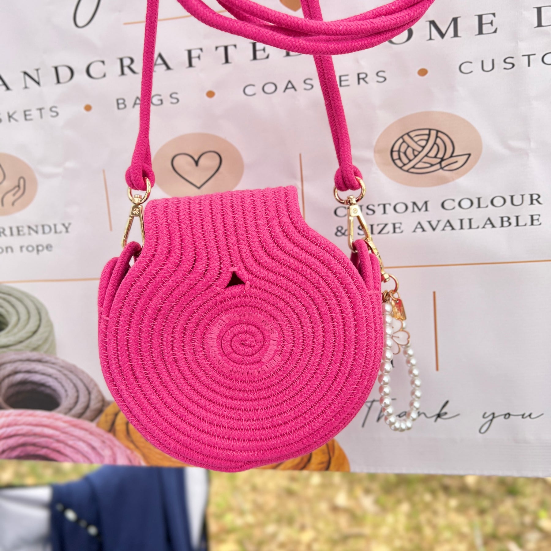 Handmade Pink Princess Crossbody Bag