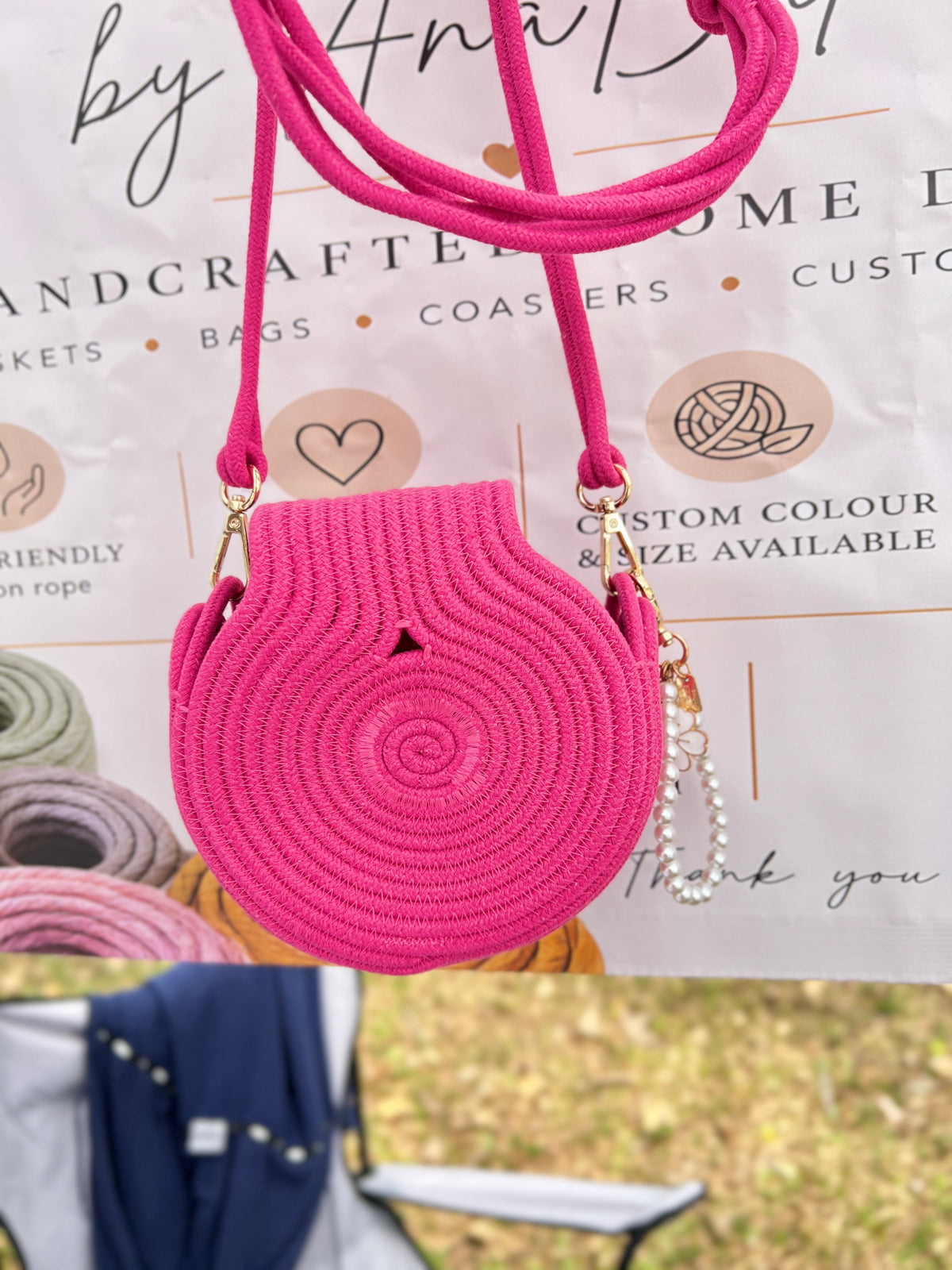 Handmade Pink Princess Crossbody Bag