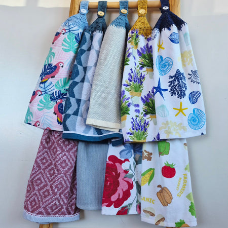 Kitchen Hand Towel | Hanging | Cotton | SINGLE LAYER | 9 Styles - 10-18