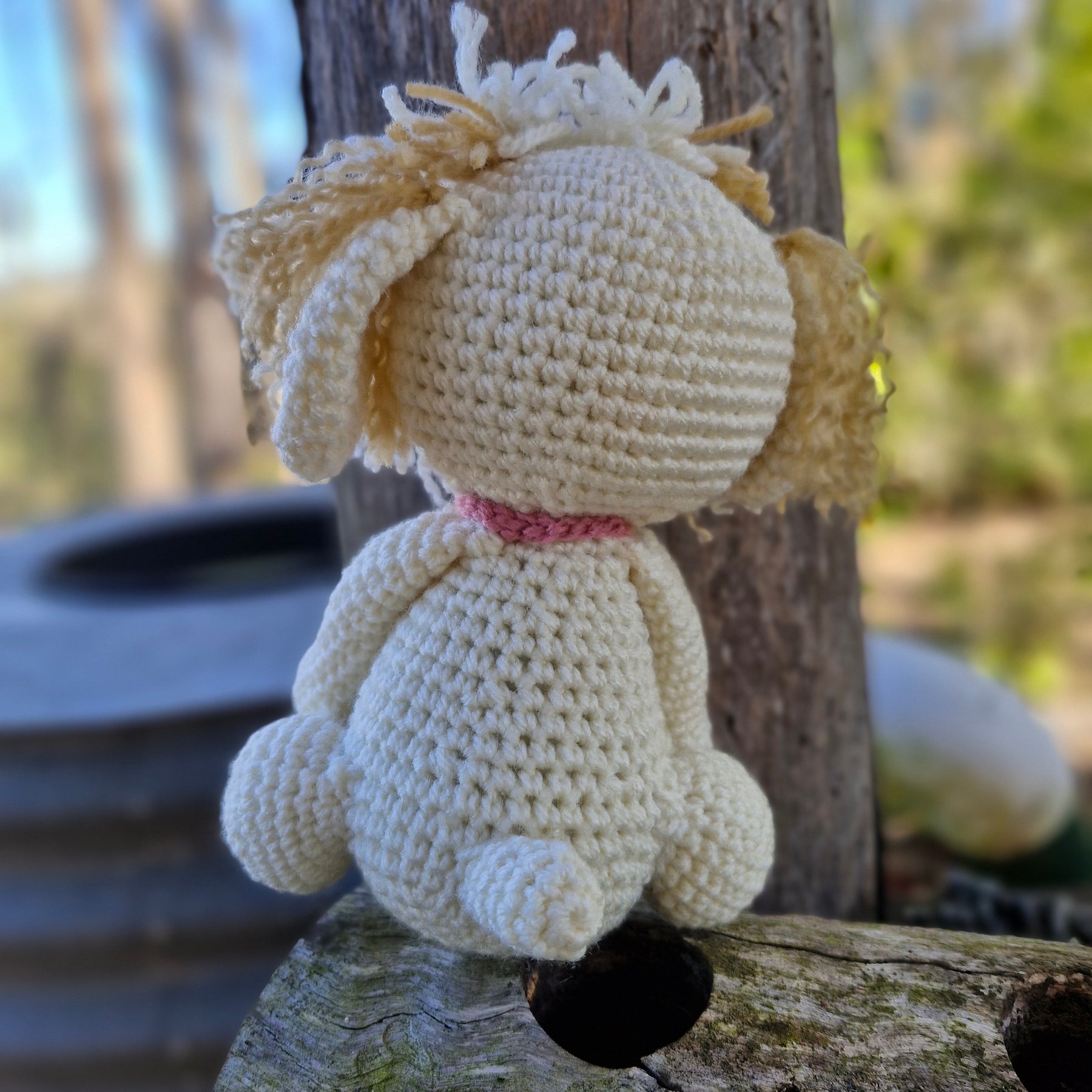 Super cute Handmade Crochet Maltese /Poodle Puppy