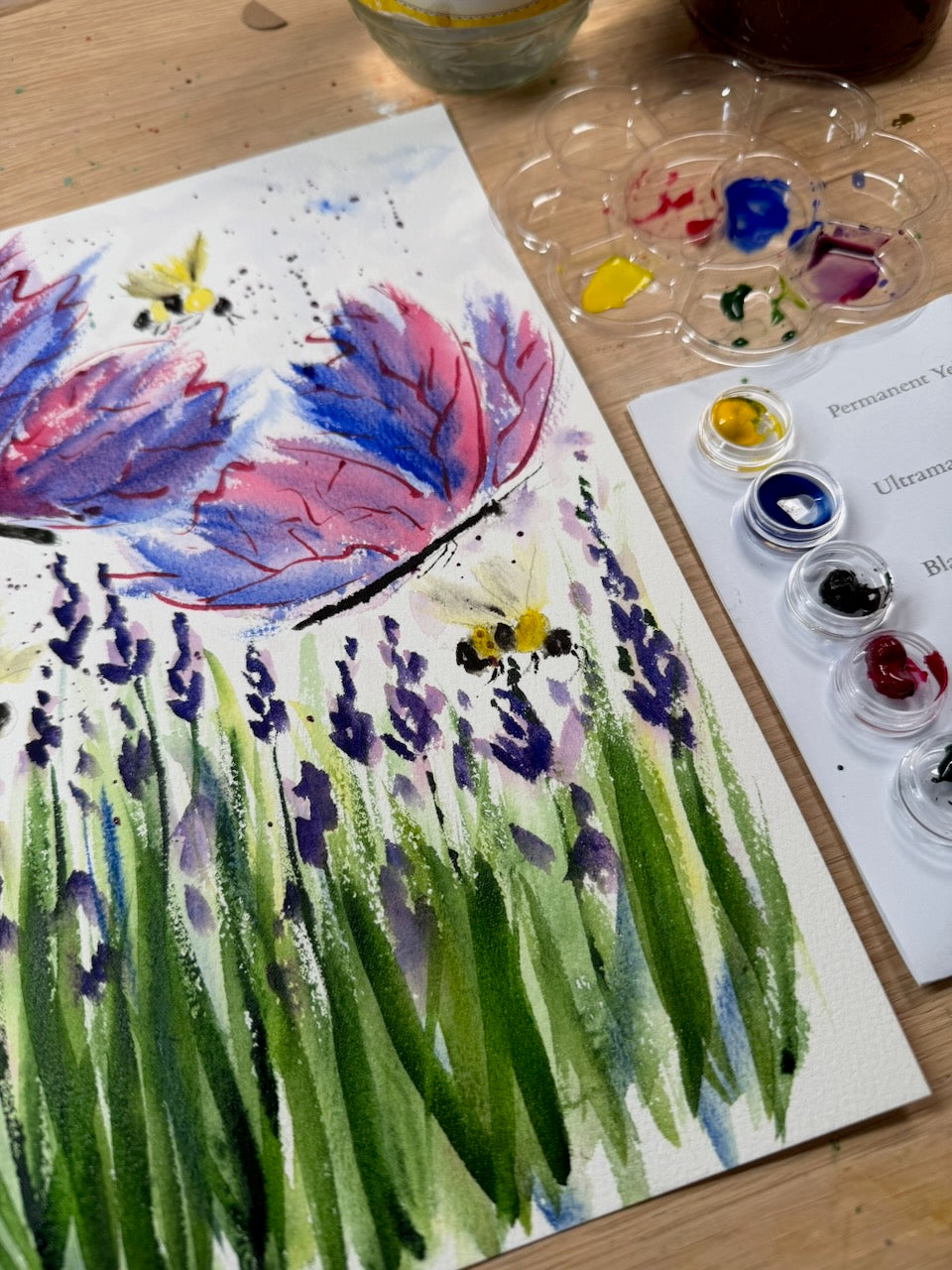 Watercolour Painting Kit ~ Butterflies, Bees & Blooms
