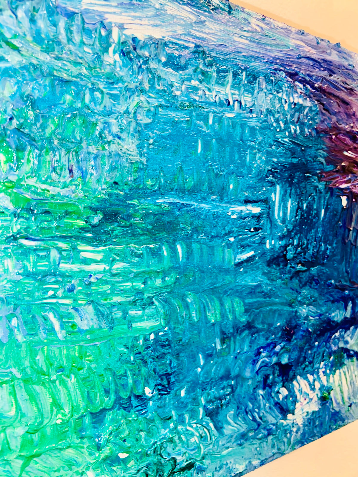 Ripples 1 ORIGINAL CANVAS PAINTING 25.4x25.4x3.5cm by Margo Humphries
