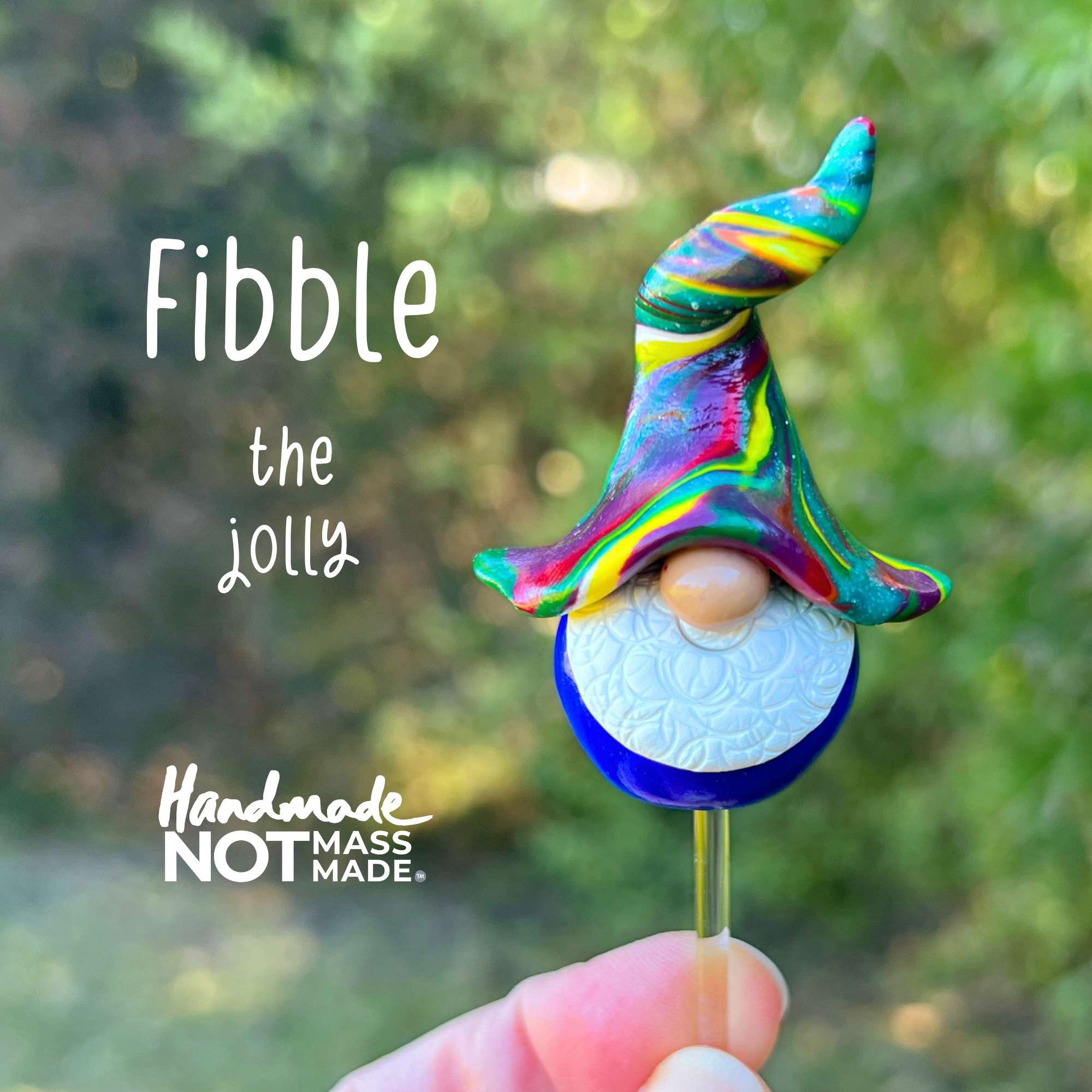 Whimsical polymer clay gnome trio - Dibble, Fibble & Hoot