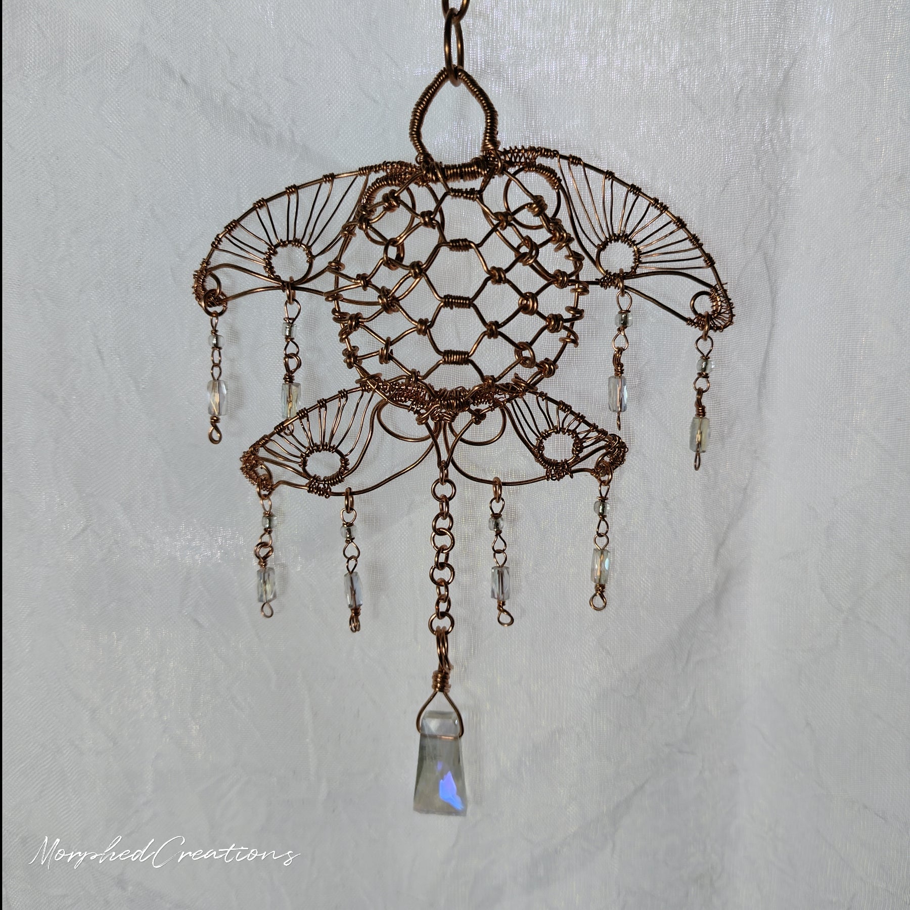 Woven Copper Wire Sea Turtle Sun Catcher