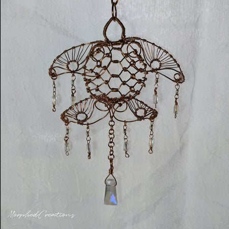 Woven Copper Wire Sea Turtle Sun Catcher