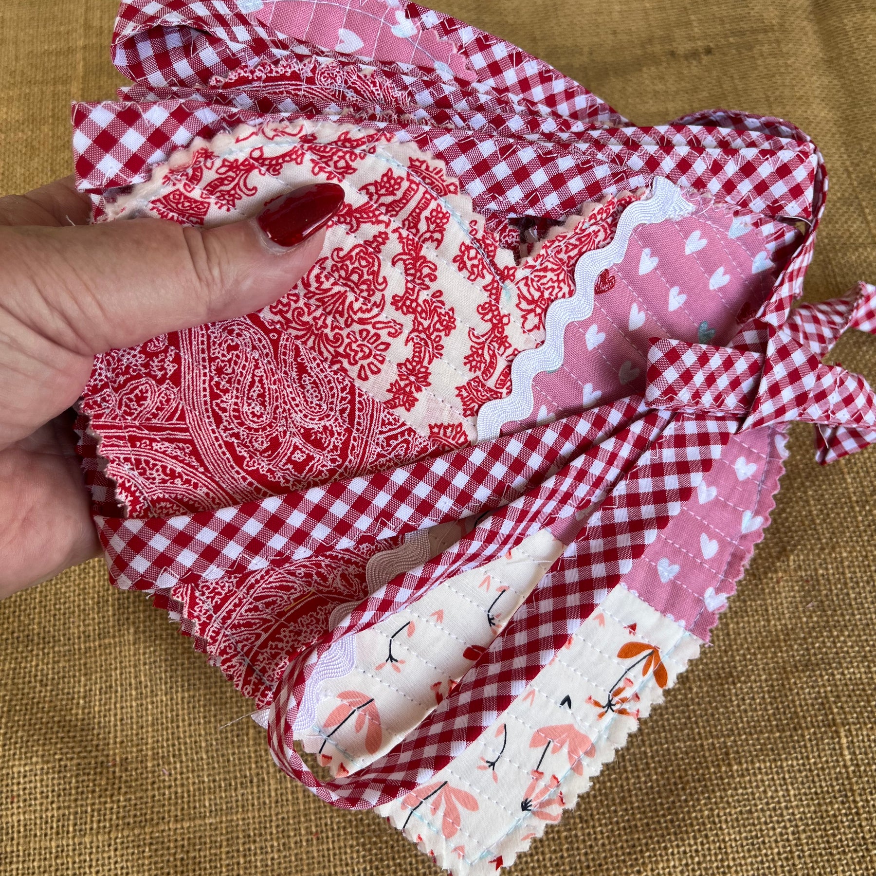 Large heart shaped bunting | valentine bunting | keepsake | 3m long
