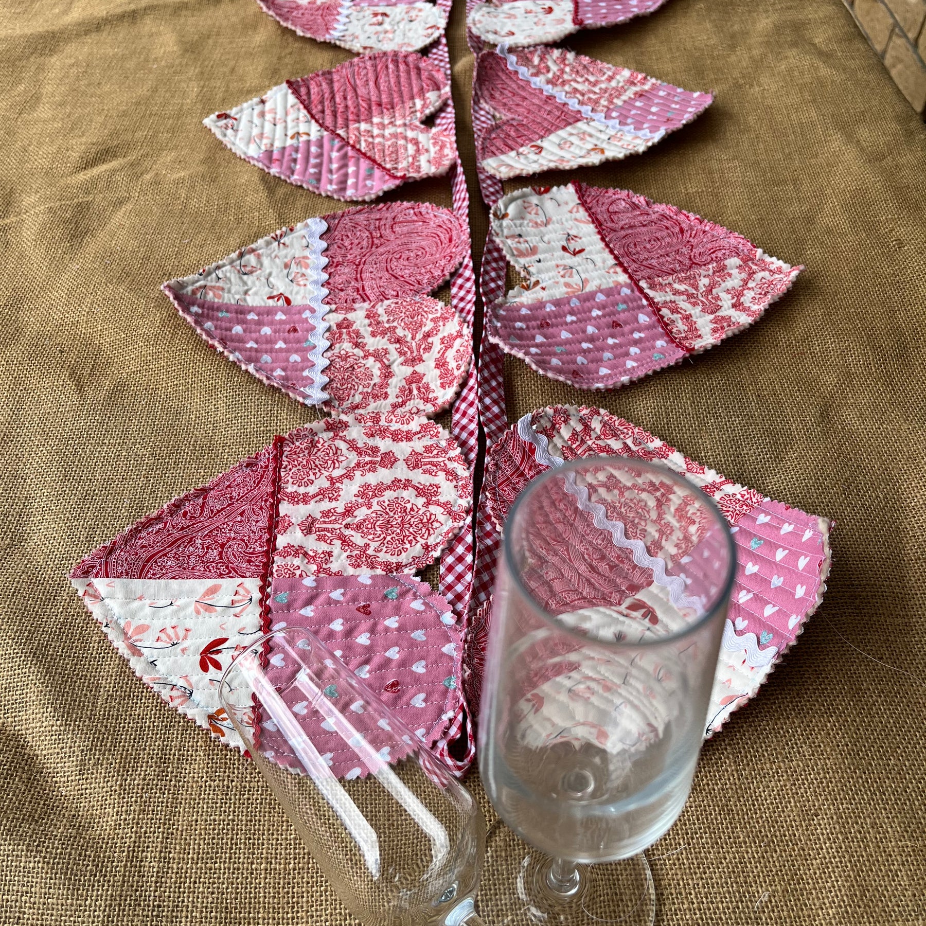Large heart shaped bunting | valentine bunting | keepsake | 3m long