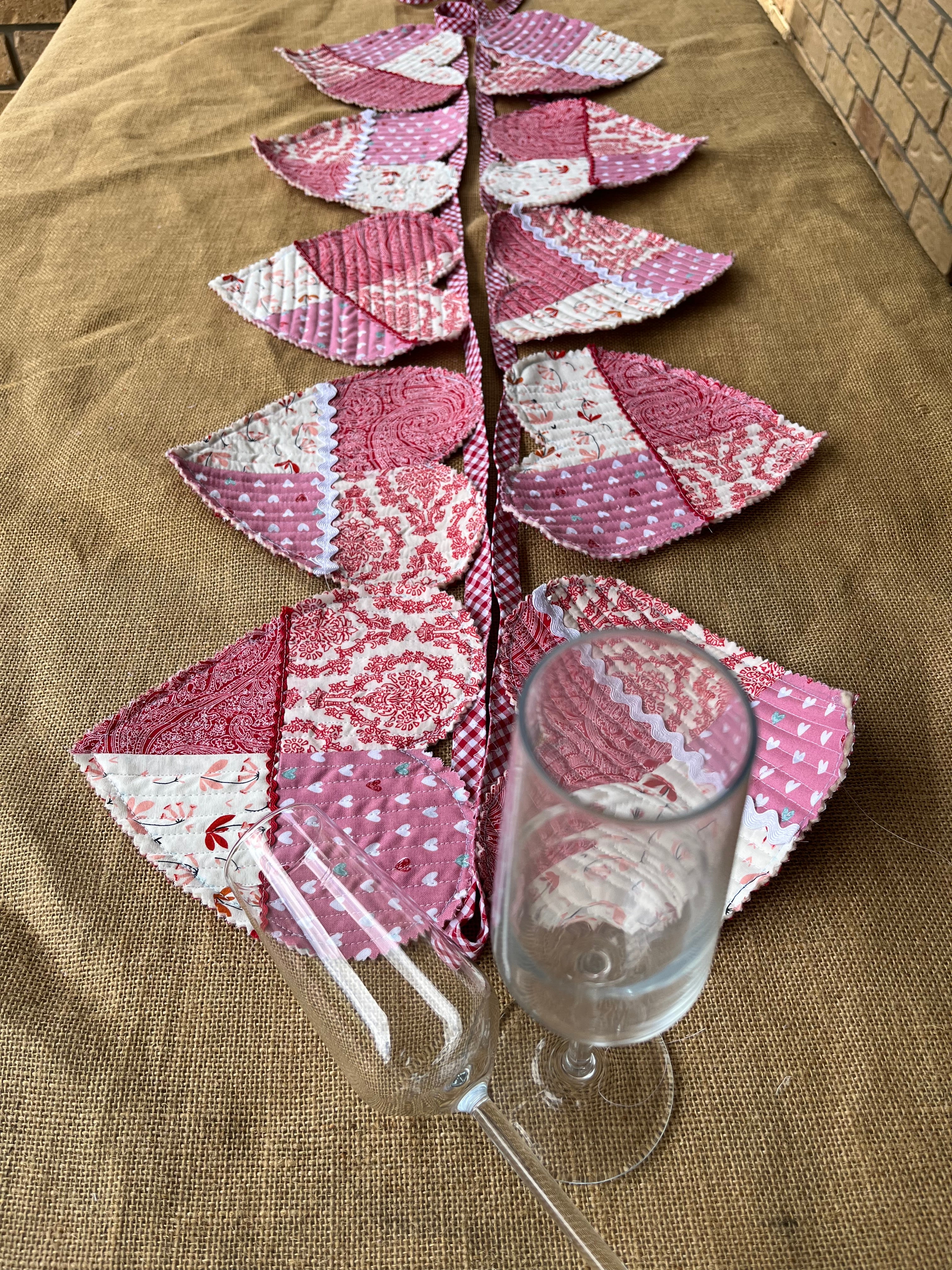 Large heart shaped bunting | valentine bunting | keepsake | 3m long