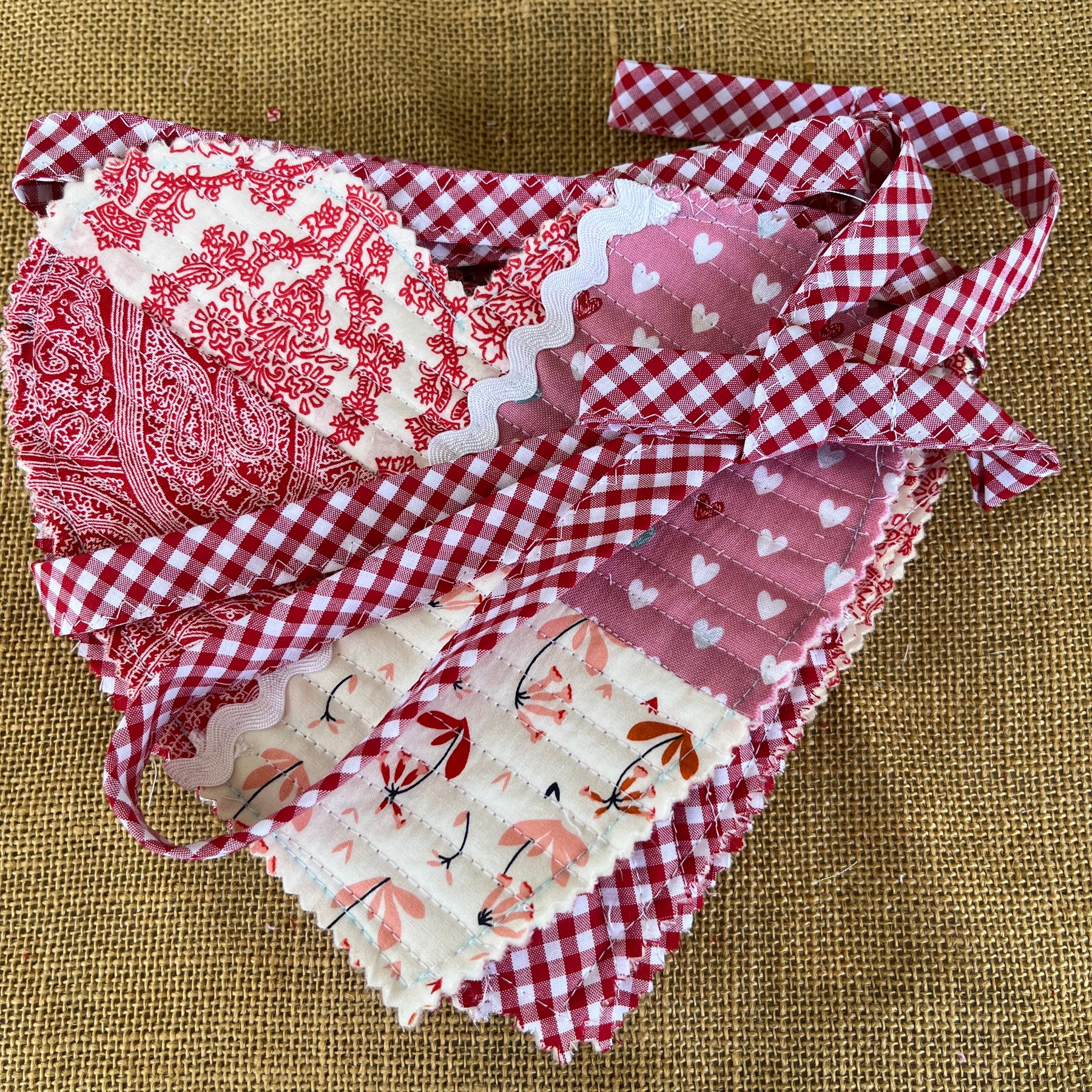 Large heart shaped bunting | valentine bunting | keepsake | 3m long