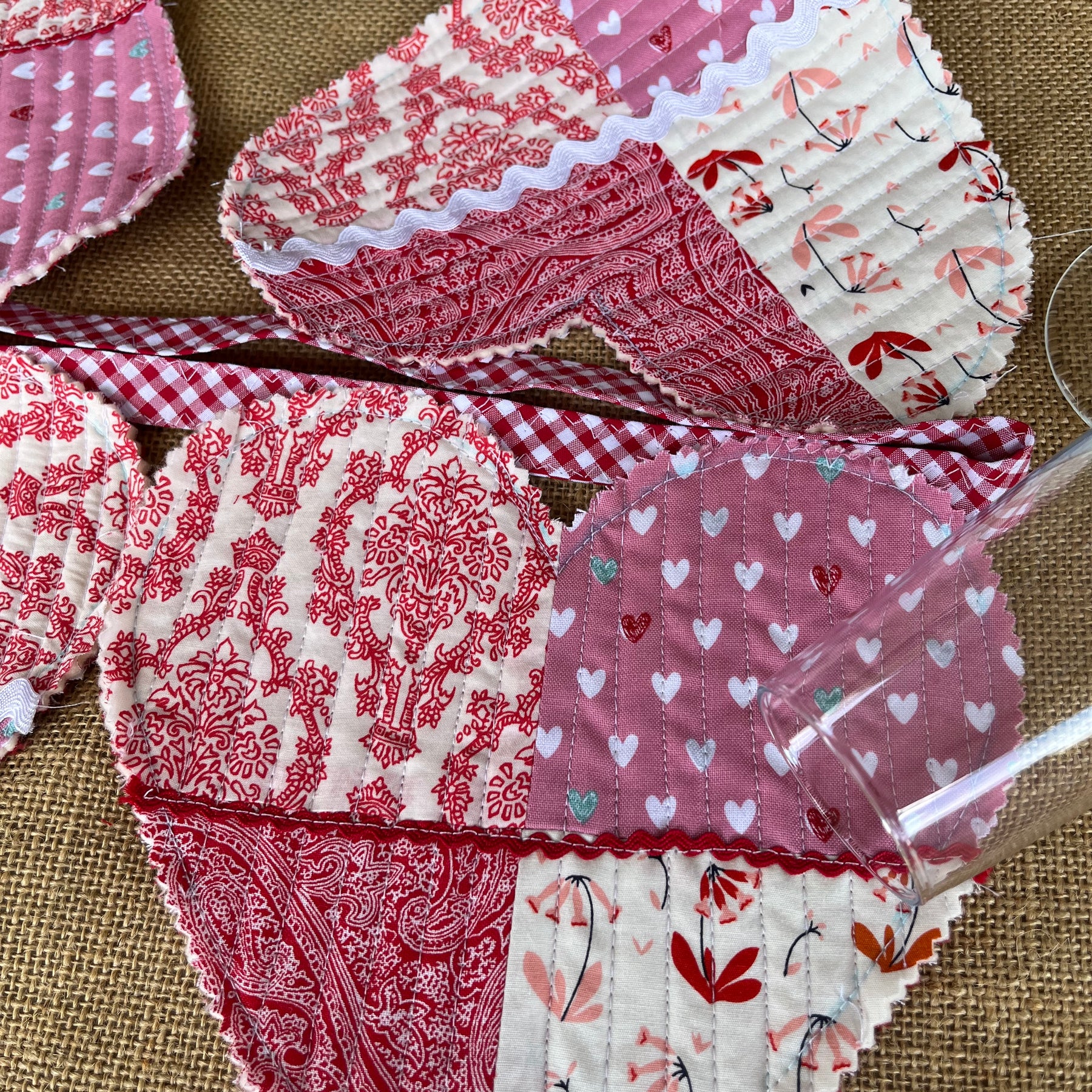 Large heart shaped bunting | valentine bunting | keepsake | 3m long