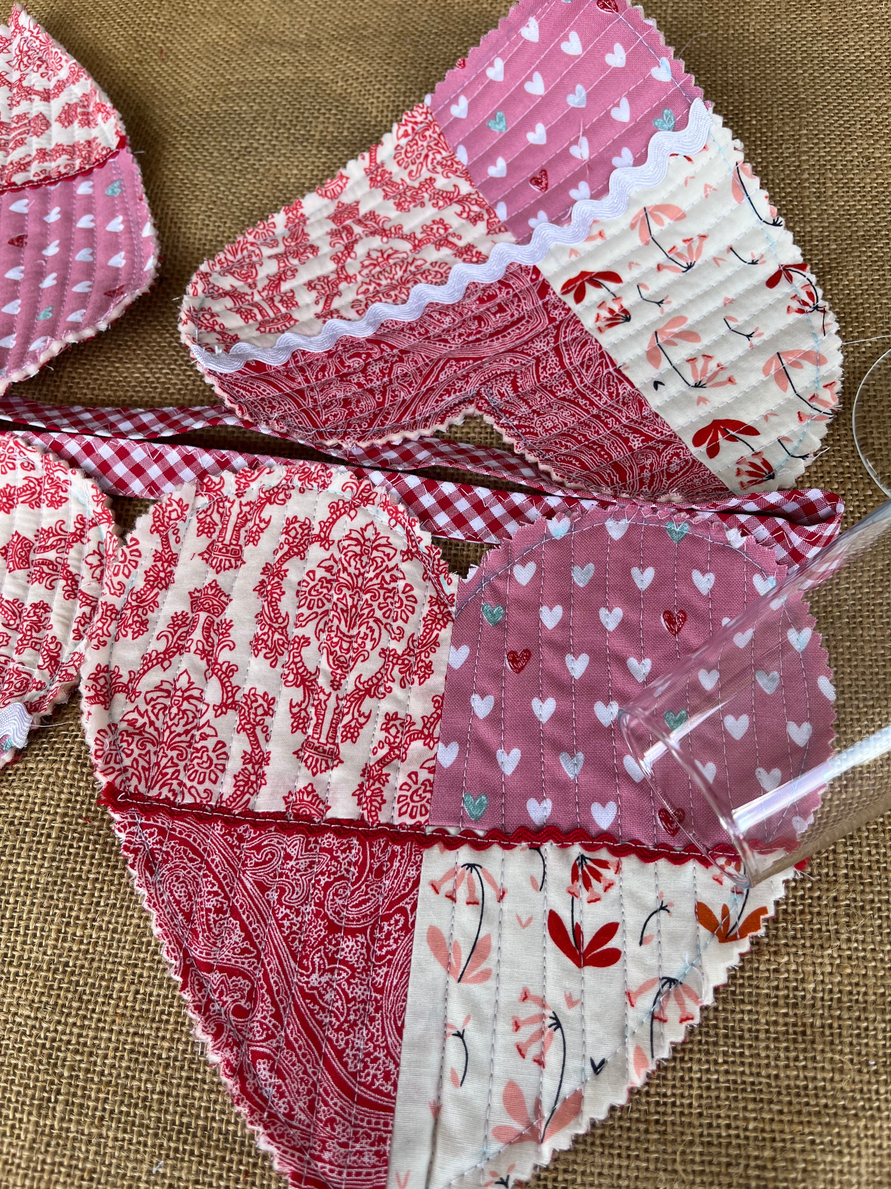 Large heart shaped bunting | valentine bunting | keepsake | 3m long