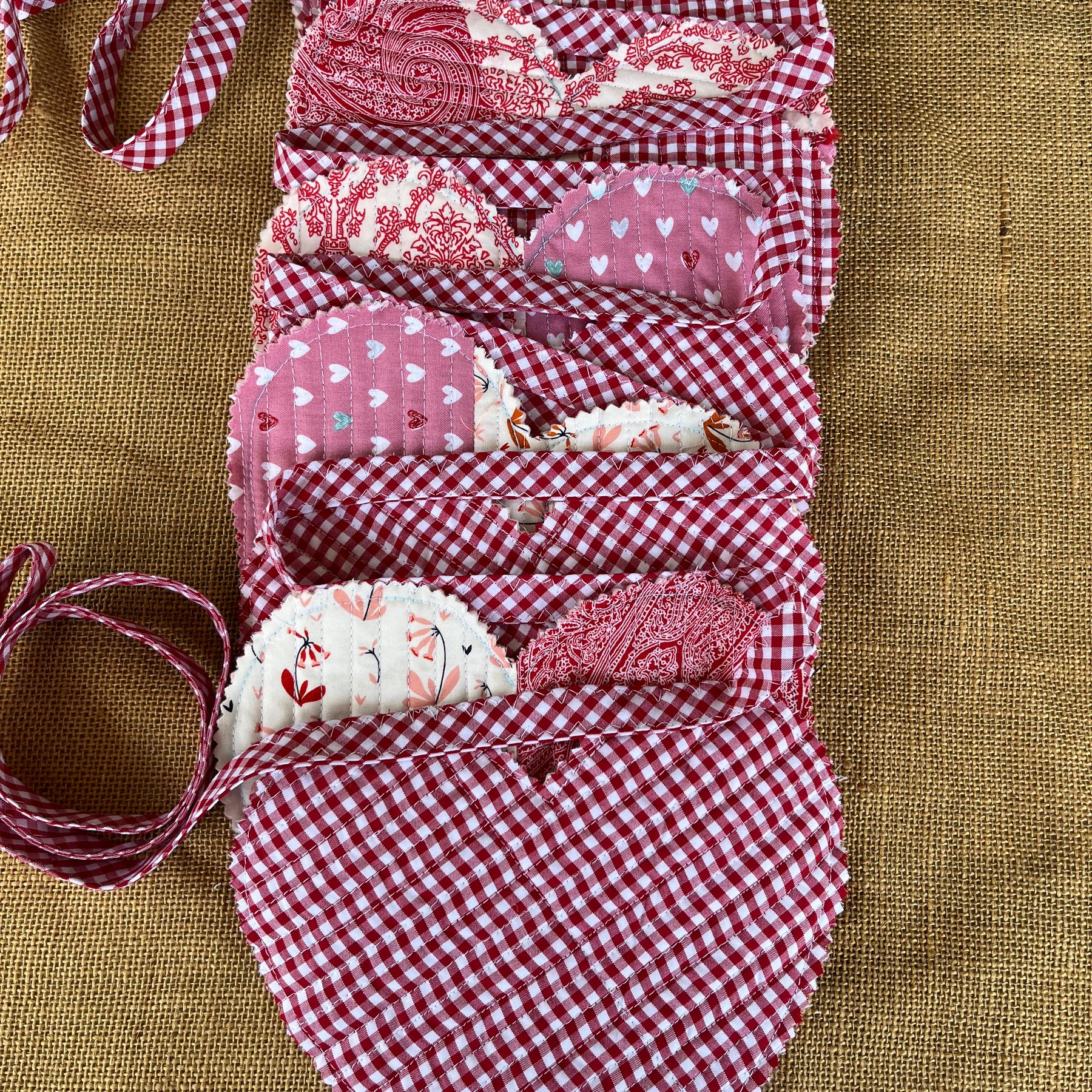 Large heart shaped bunting | valentine bunting | keepsake | 3m long
