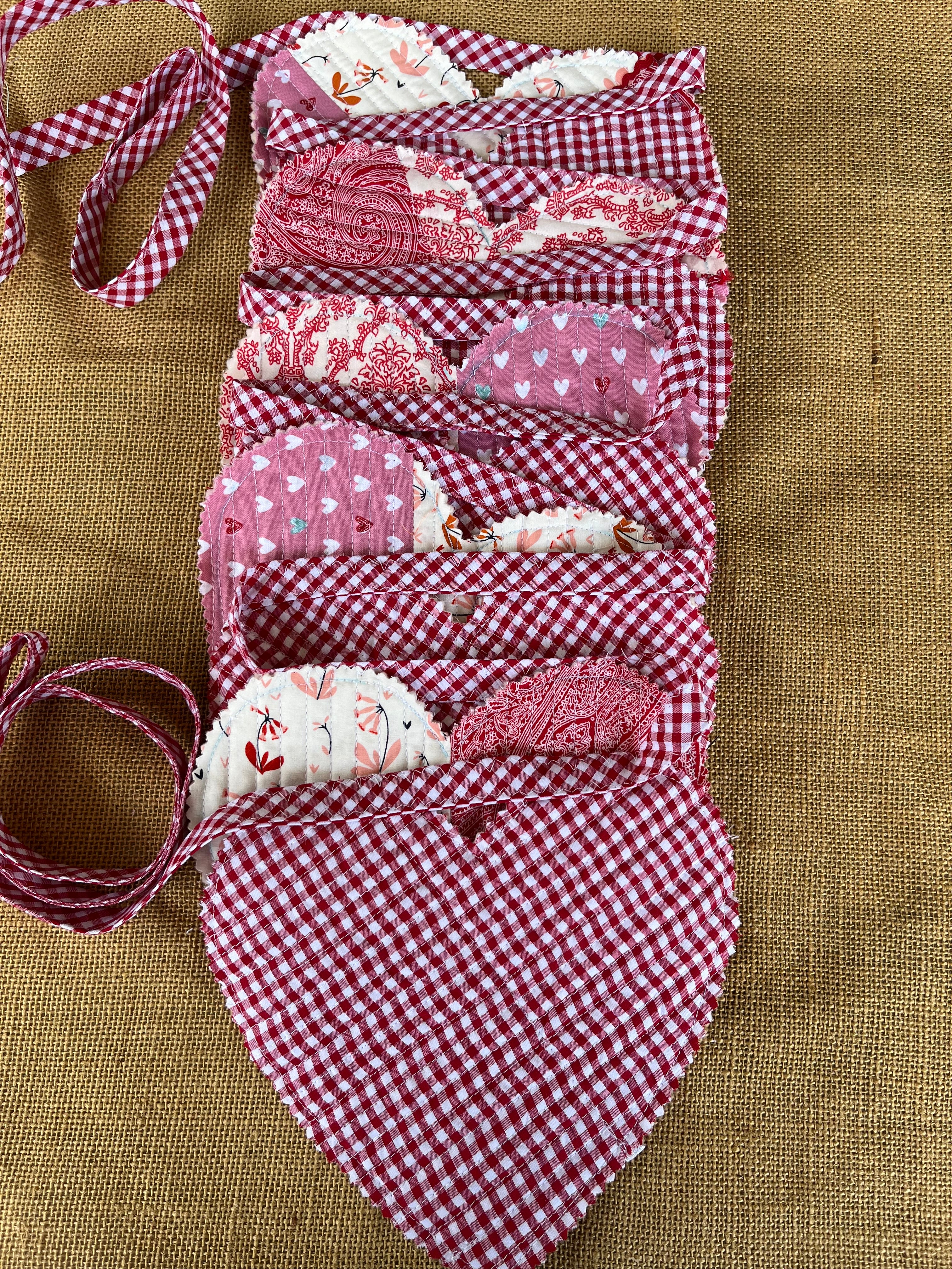 Large heart shaped bunting | valentine bunting | keepsake | 3m long