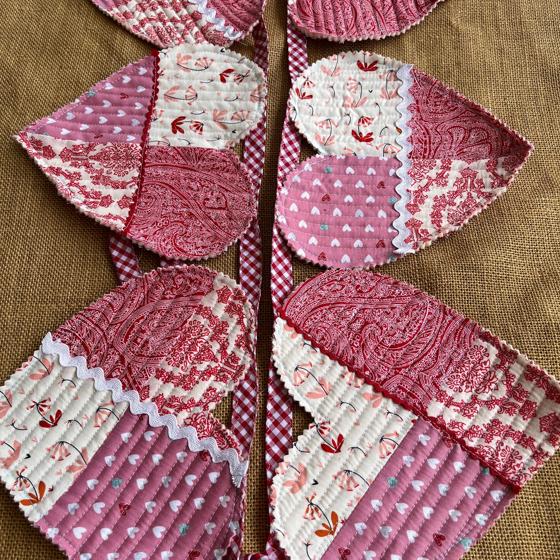 Large heart shaped bunting | valentine bunting | keepsake | 3m long