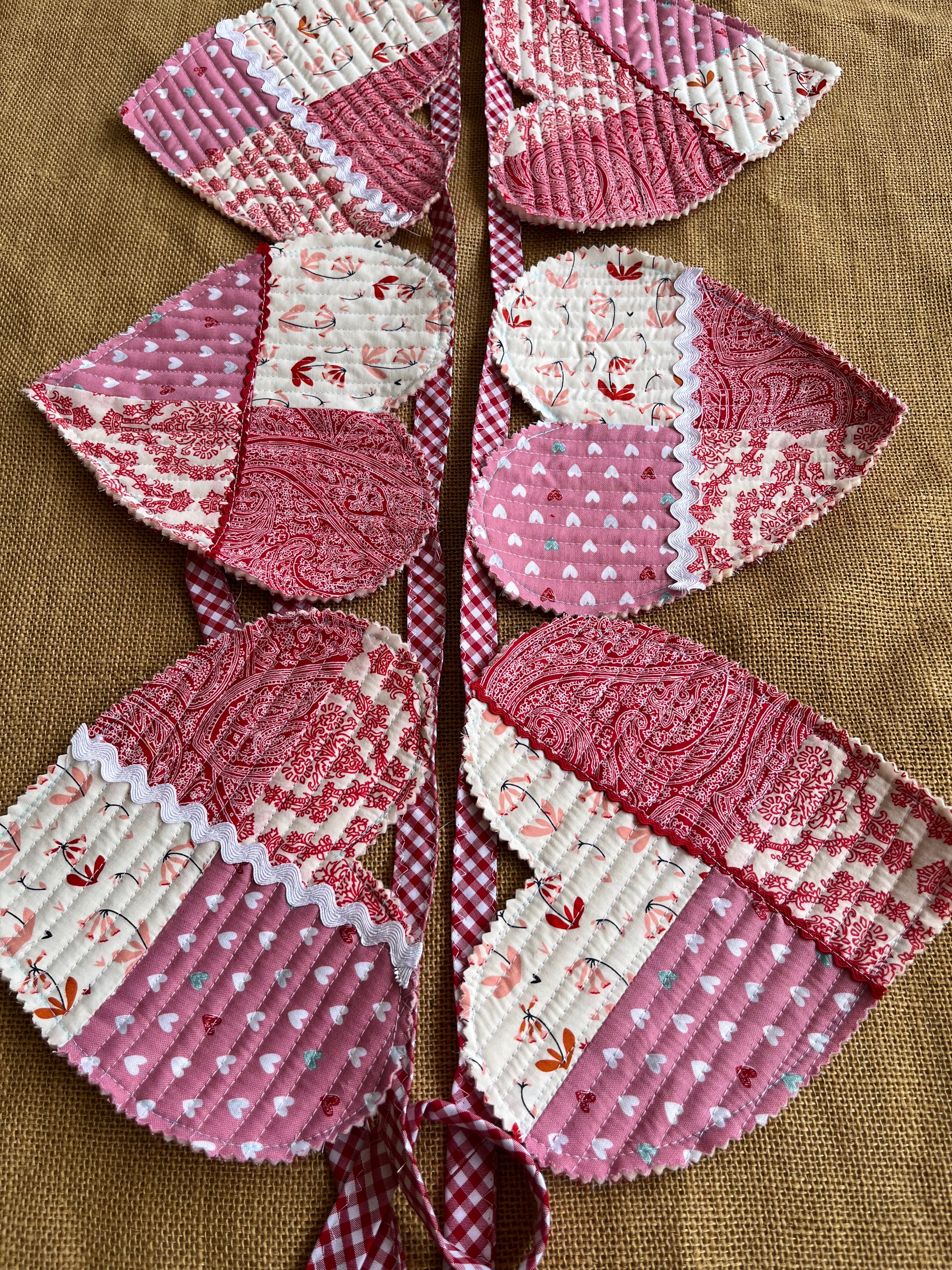 Large heart shaped bunting | valentine bunting | keepsake | 3m long