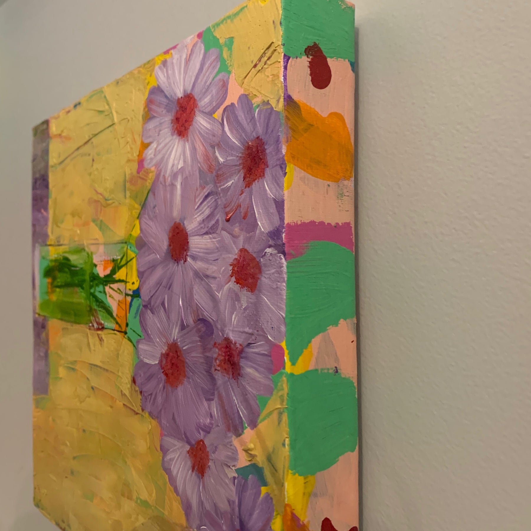 Purple Daisies Original Wall Art