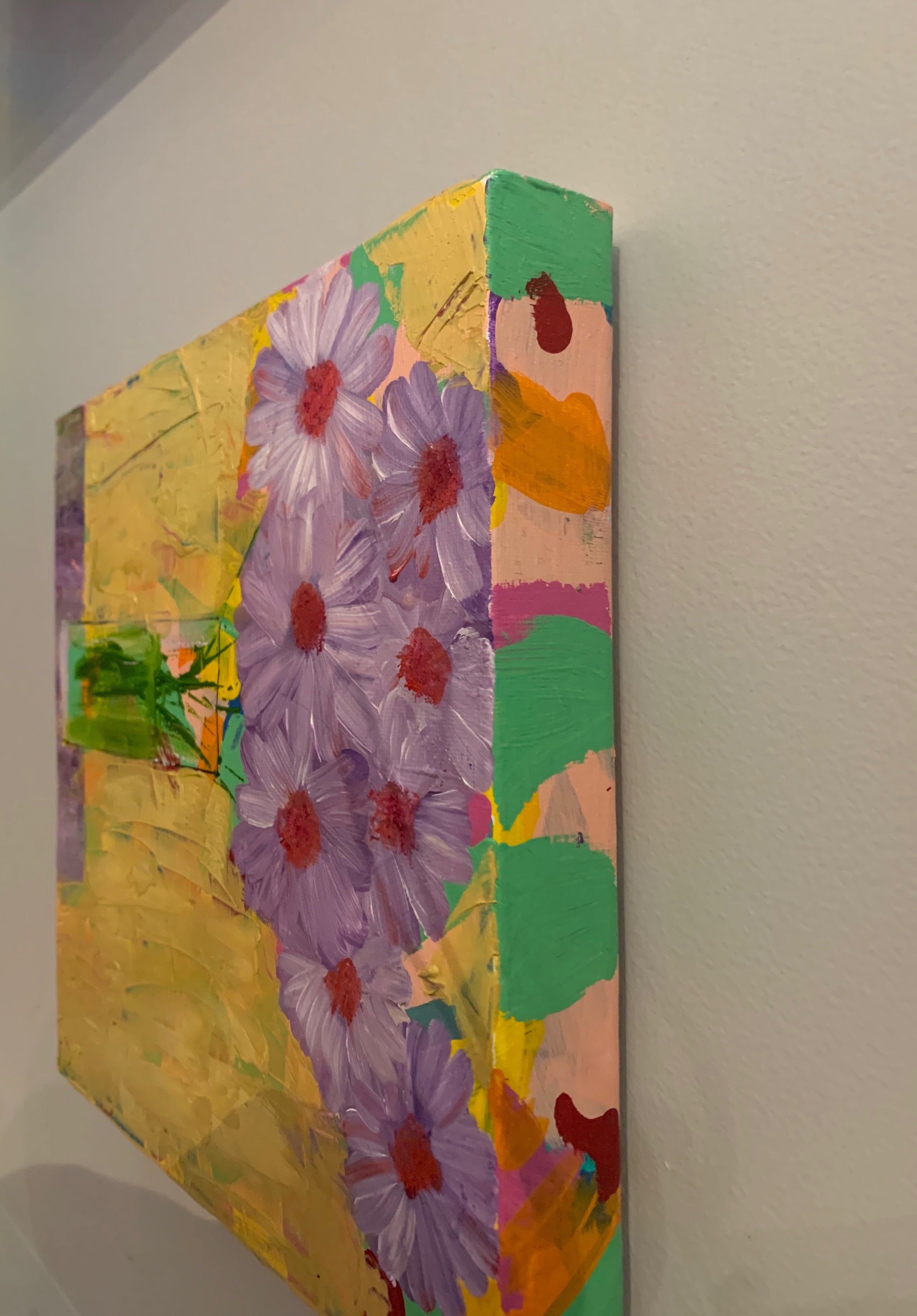 Purple Daisies Original Wall Art