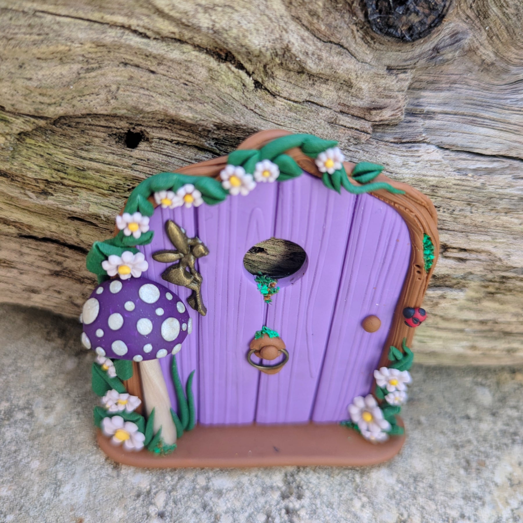 Mini Purple Woodland Fairy Door