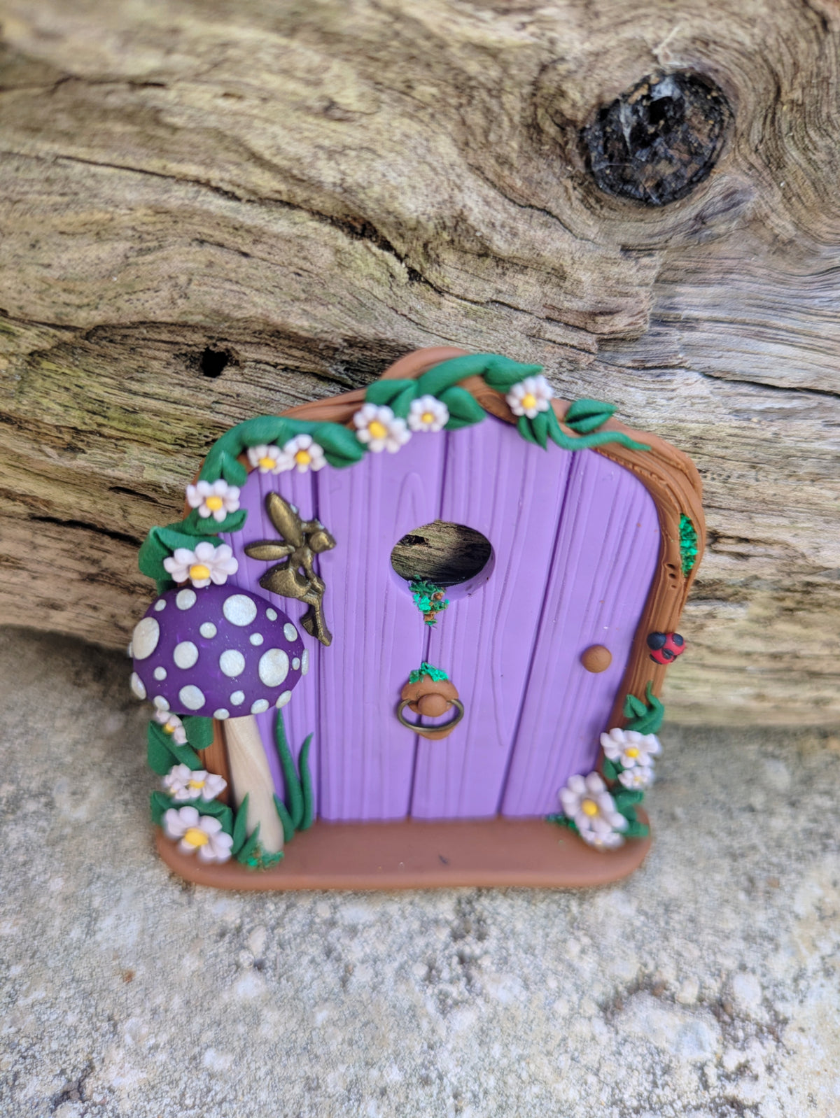 Mini Purple Woodland Fairy Door