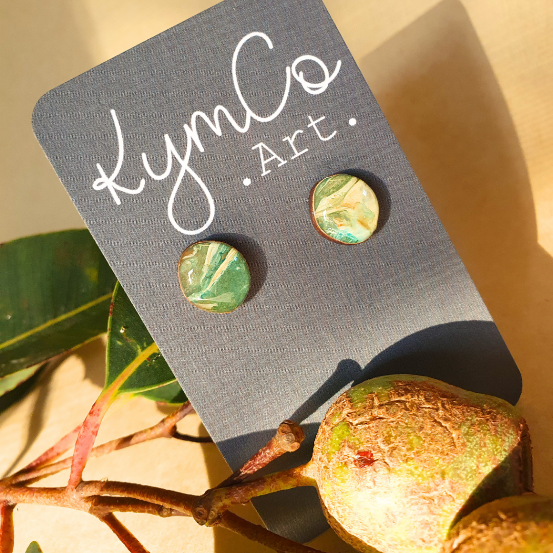 The Sunburnt Country Collection | Resin art jewellery | Pendants, studs and small dangle earrings