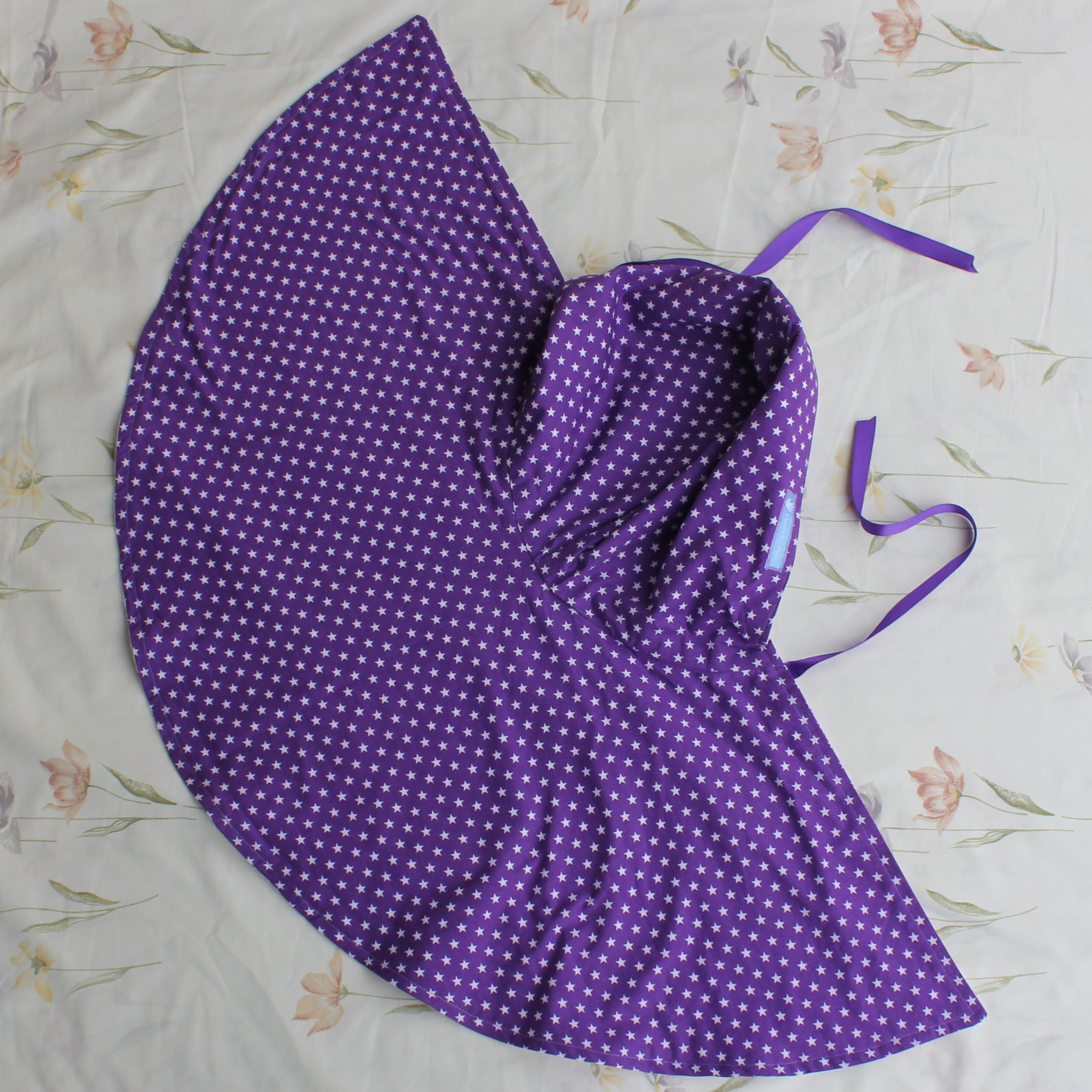 Girls Fully Reversible Capelet, Size 3-4, Stars/Checks.