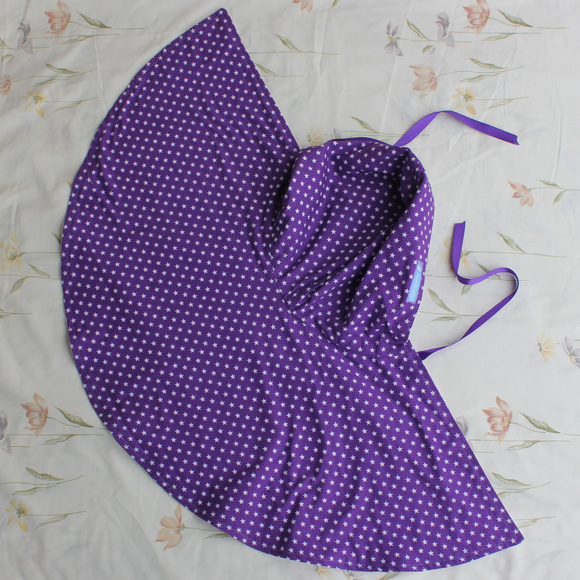 Girls Fully Reversible Capelet, Size 3-4, Stars/Checks.