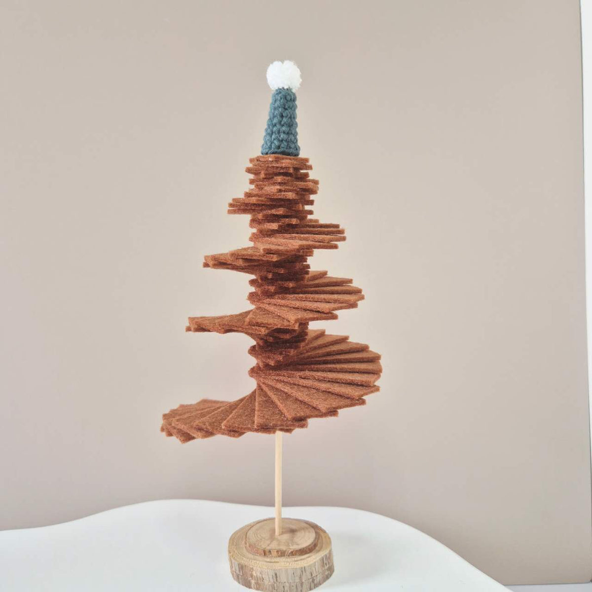 Spiral Staircase Inspired Felt Christmas Tree