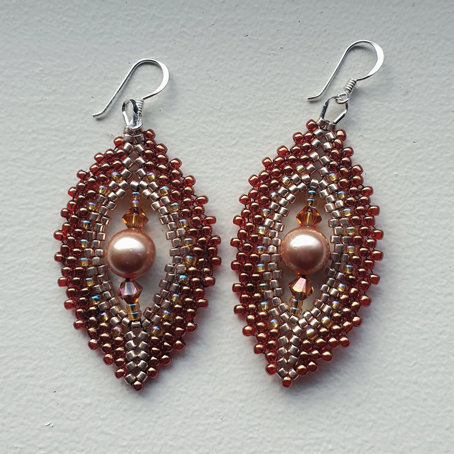 Pearl Leaf Earrings