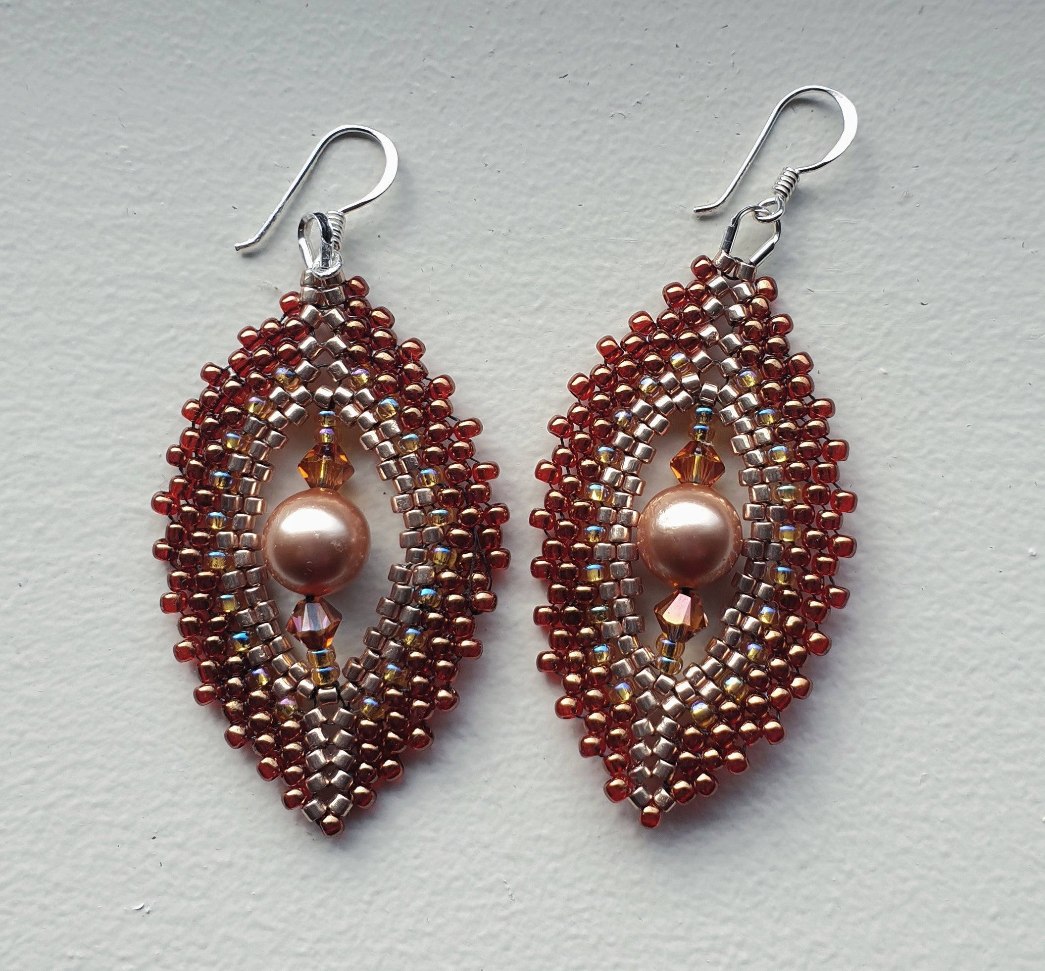 Pearl Leaf Earrings