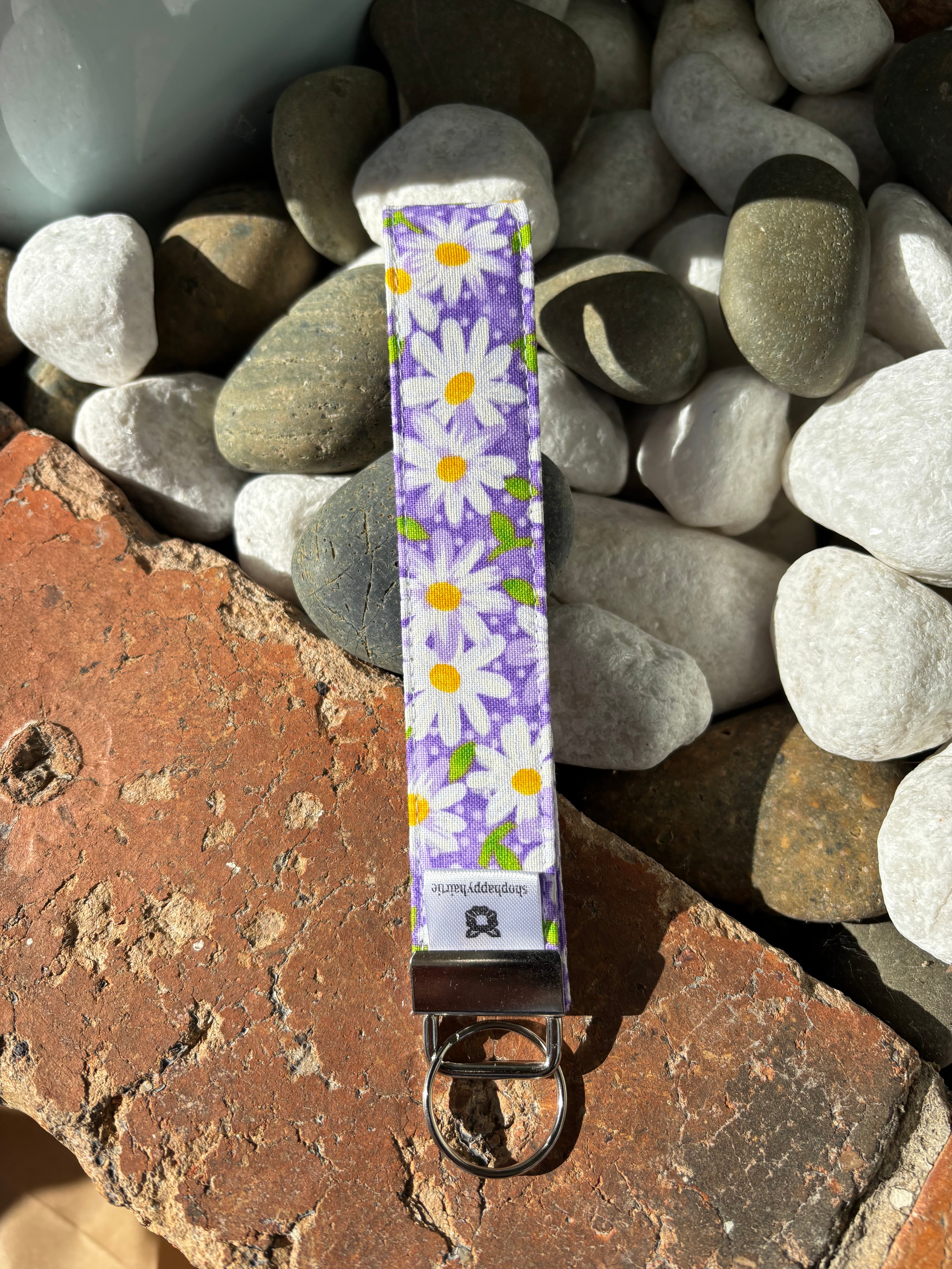 Handmade Fabric Wristlet Keychain | Cotton Key Fob & Wrist Strap