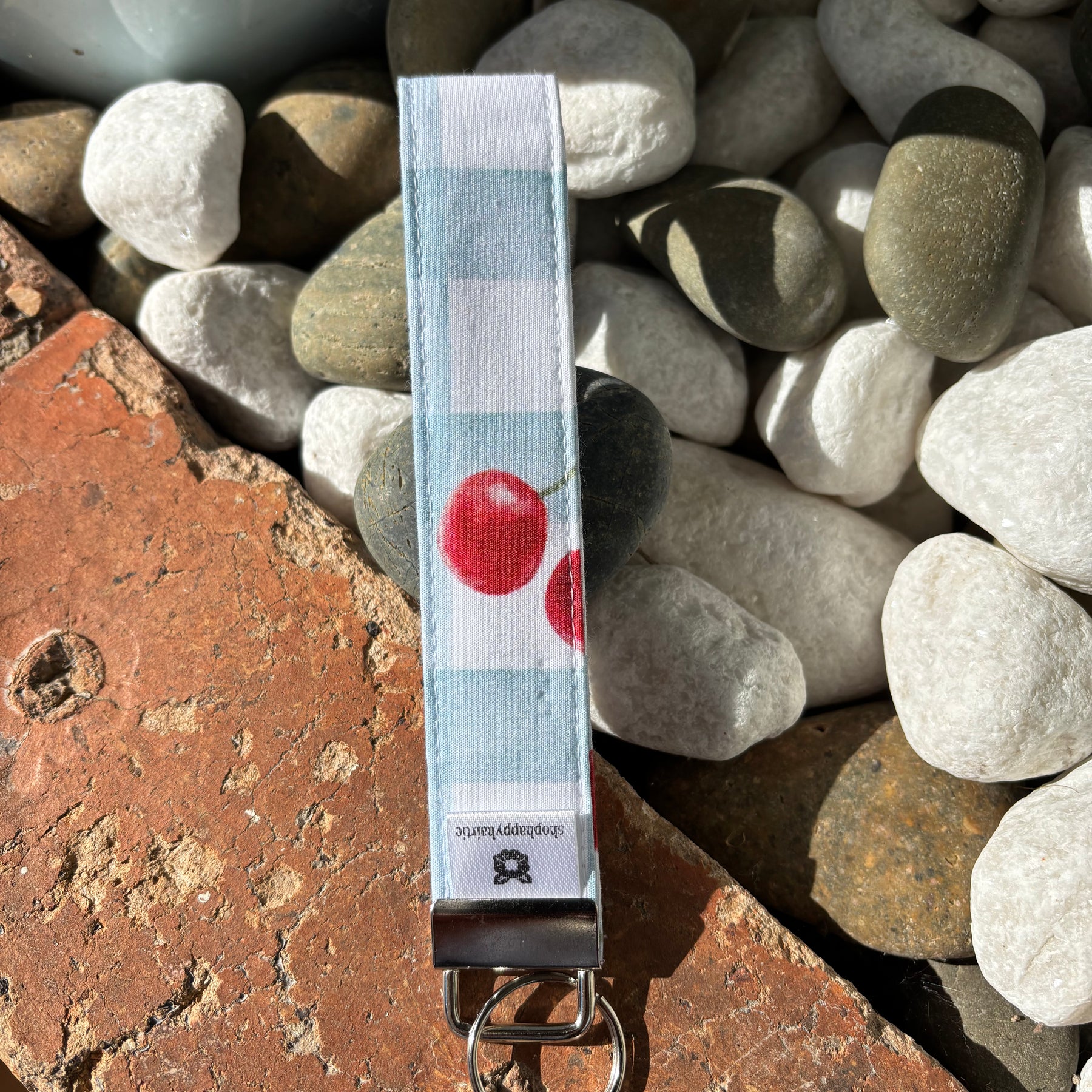 Handmade Fabric Wristlet Keychain | Cotton Key Fob & Wrist Strap